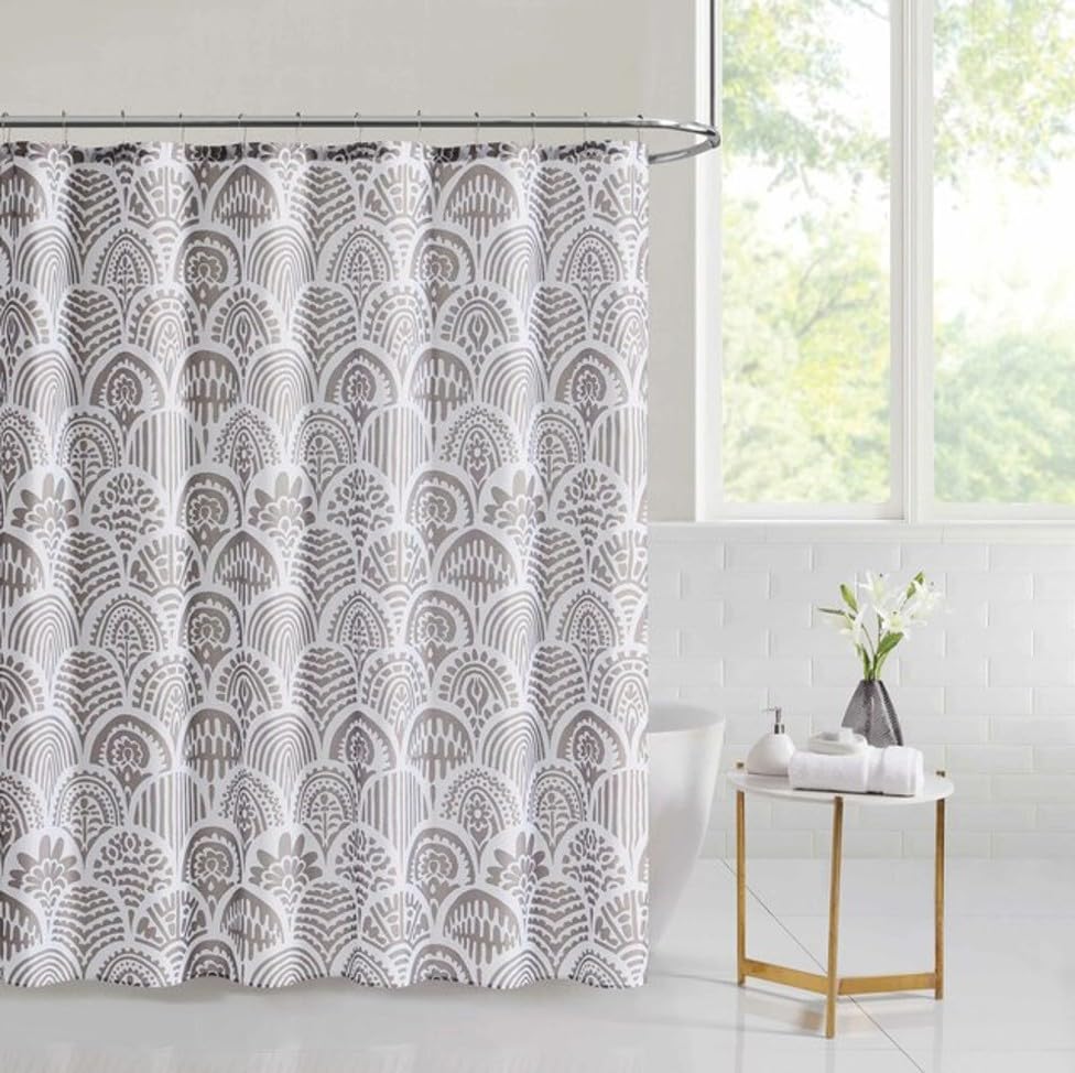 VCNY Home Melanie Ruffled Tier Shower Curtain, White, 72 x 72 in