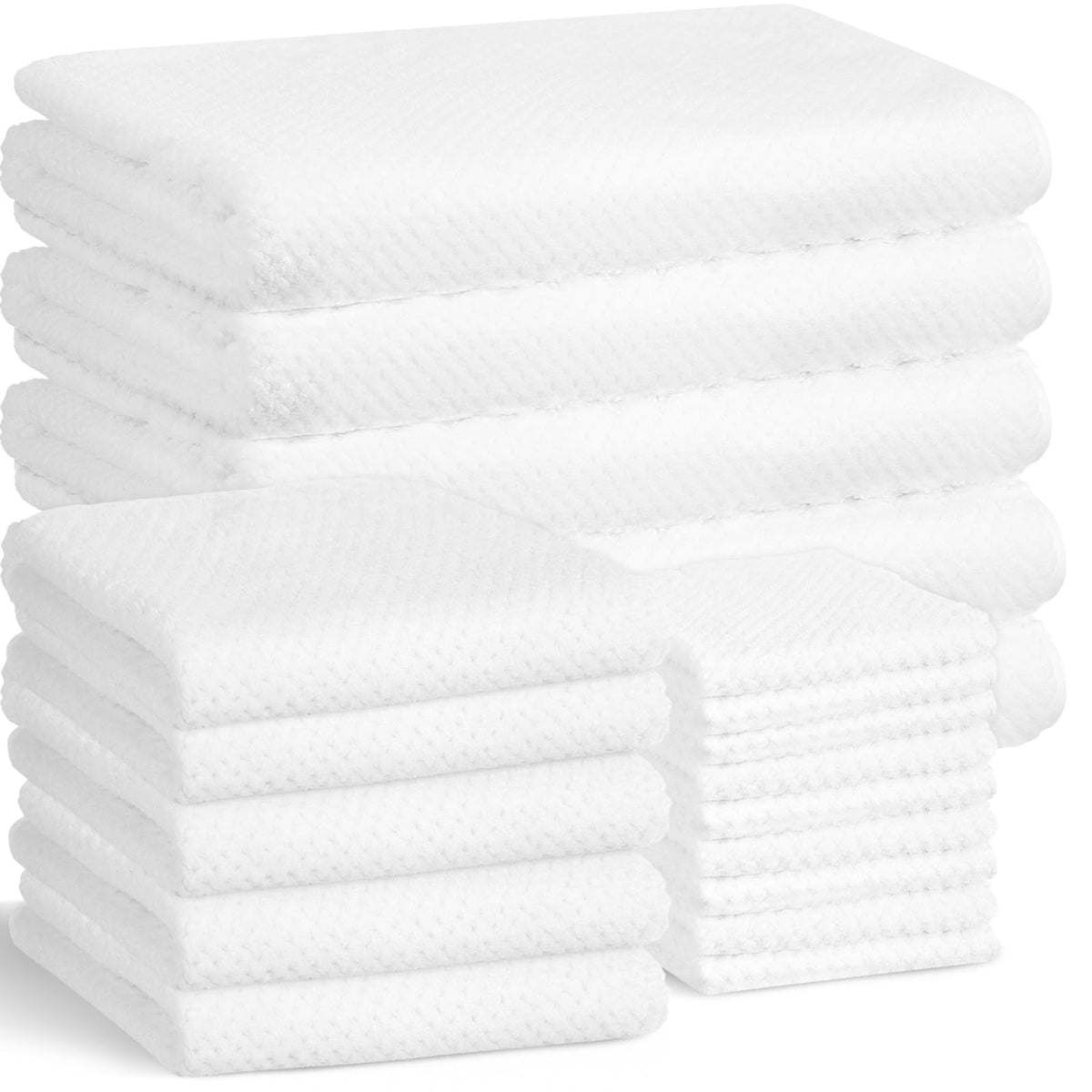 Mixweer 20 Pcs Bath Towel and Washcloths Set for Bathroom, Rich Color