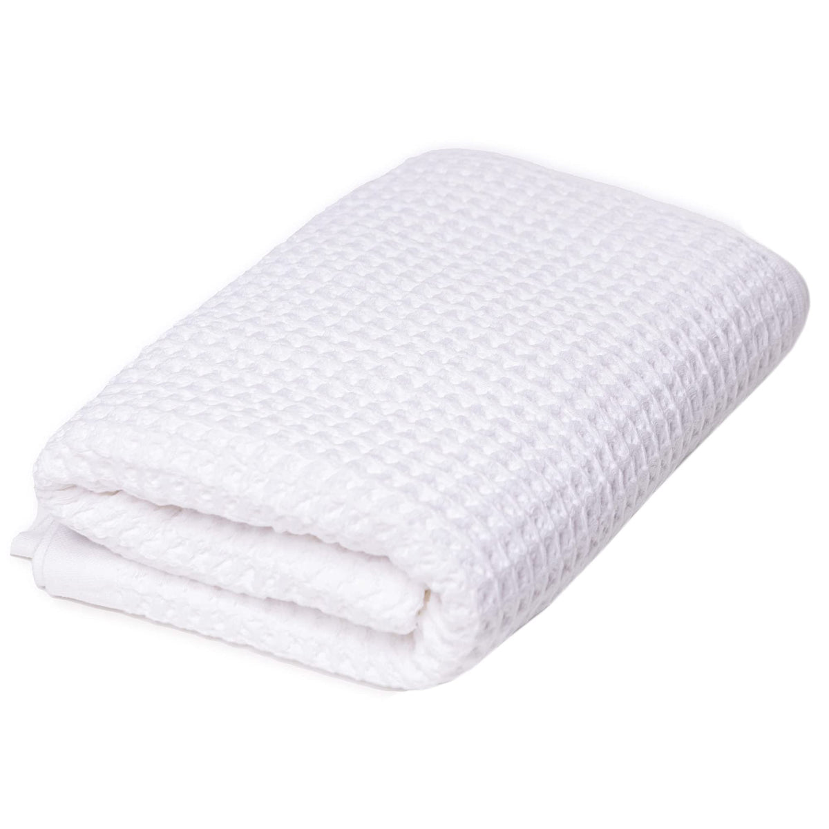 SUTERA Quick Dry Bath Towel, 100% Pima Cotton, Silverthread Waffle, Grey