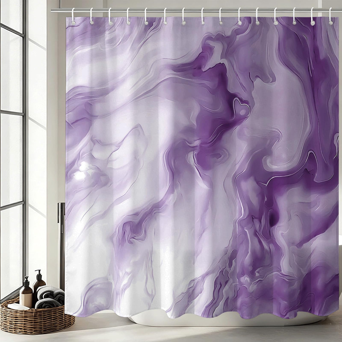 Shower Curtains Pink Marble Shower Curtain for Bathroom 72 X 72 Inch
