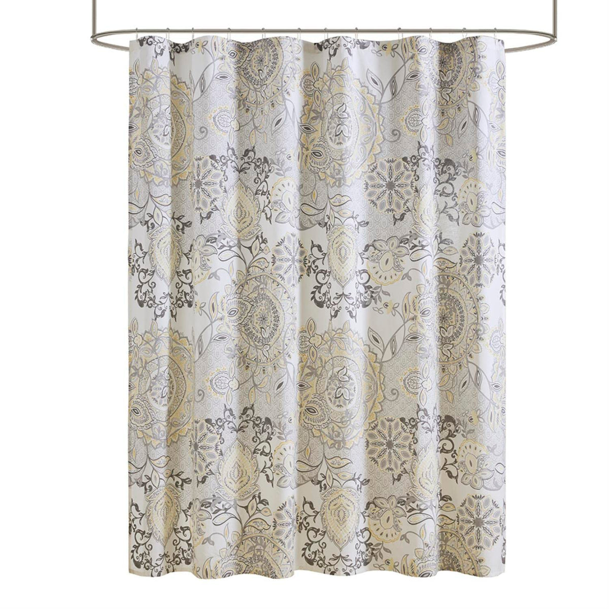Madison Park Isla Shower Curtain for Bathroom, Cotton, 72 x 72, Blue