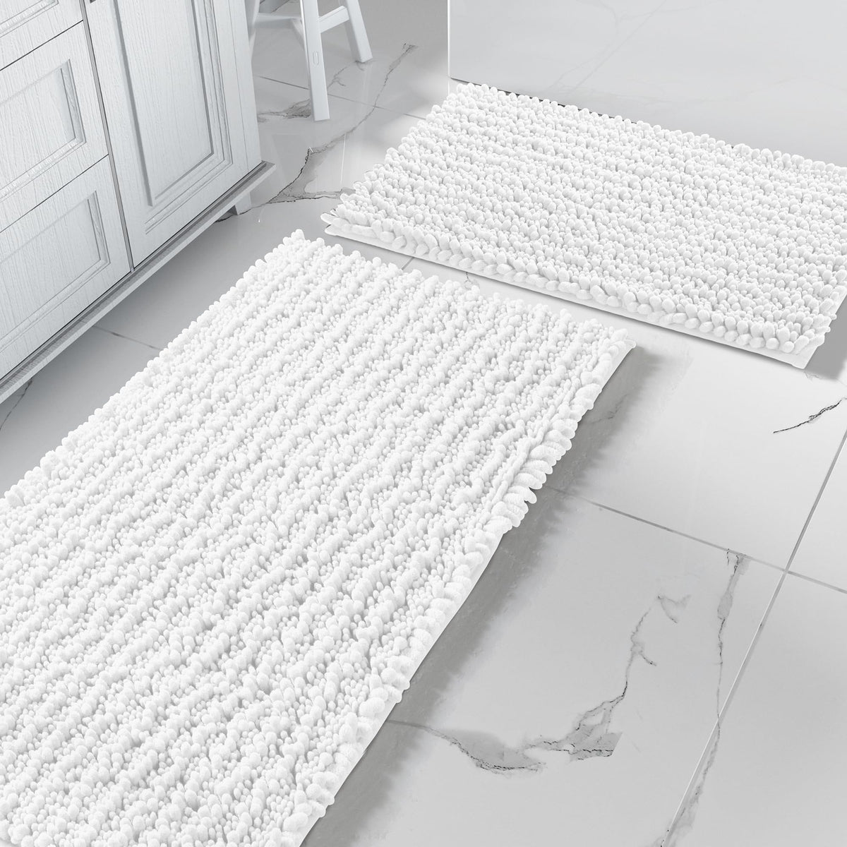 Yimobra Bathroom Rugs Sets 2 Piece, Super Absorbent Bath Mat Set,Pale Khaki