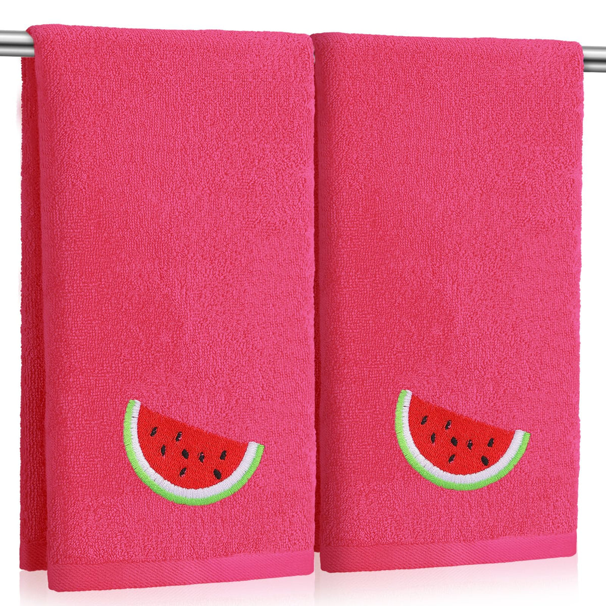 SmoothNovelty 2 Pcs Boho Floral Hand Towels for Bathroom Decor 14x29 Inch