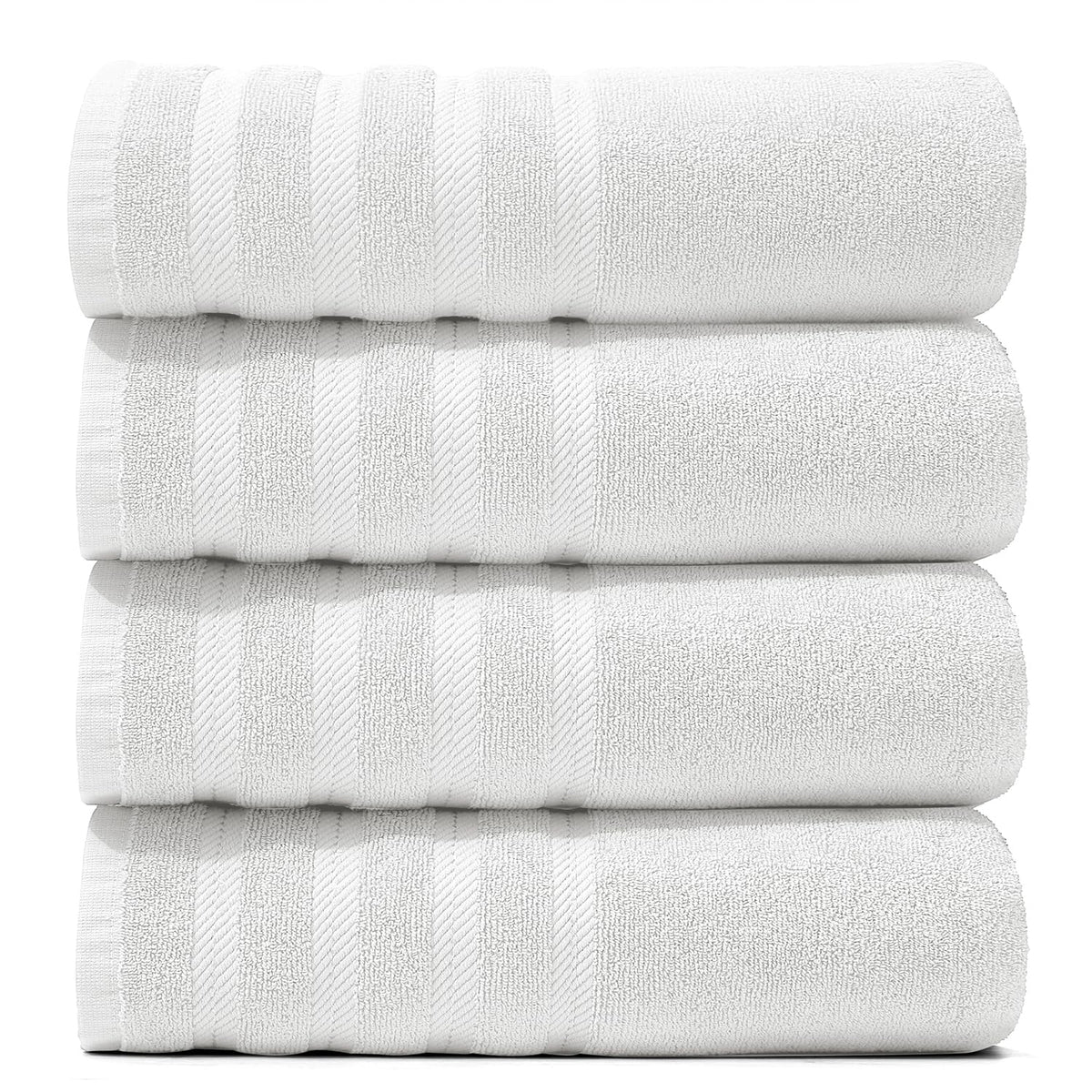 Hearth & Harbor Luxury Hand Towels - 100% Ring Spun Cotton Hand Towels for Bathroom, Shower, Spa, Soft & Absorbent Towels, 4 Piece Set, Hunter Green