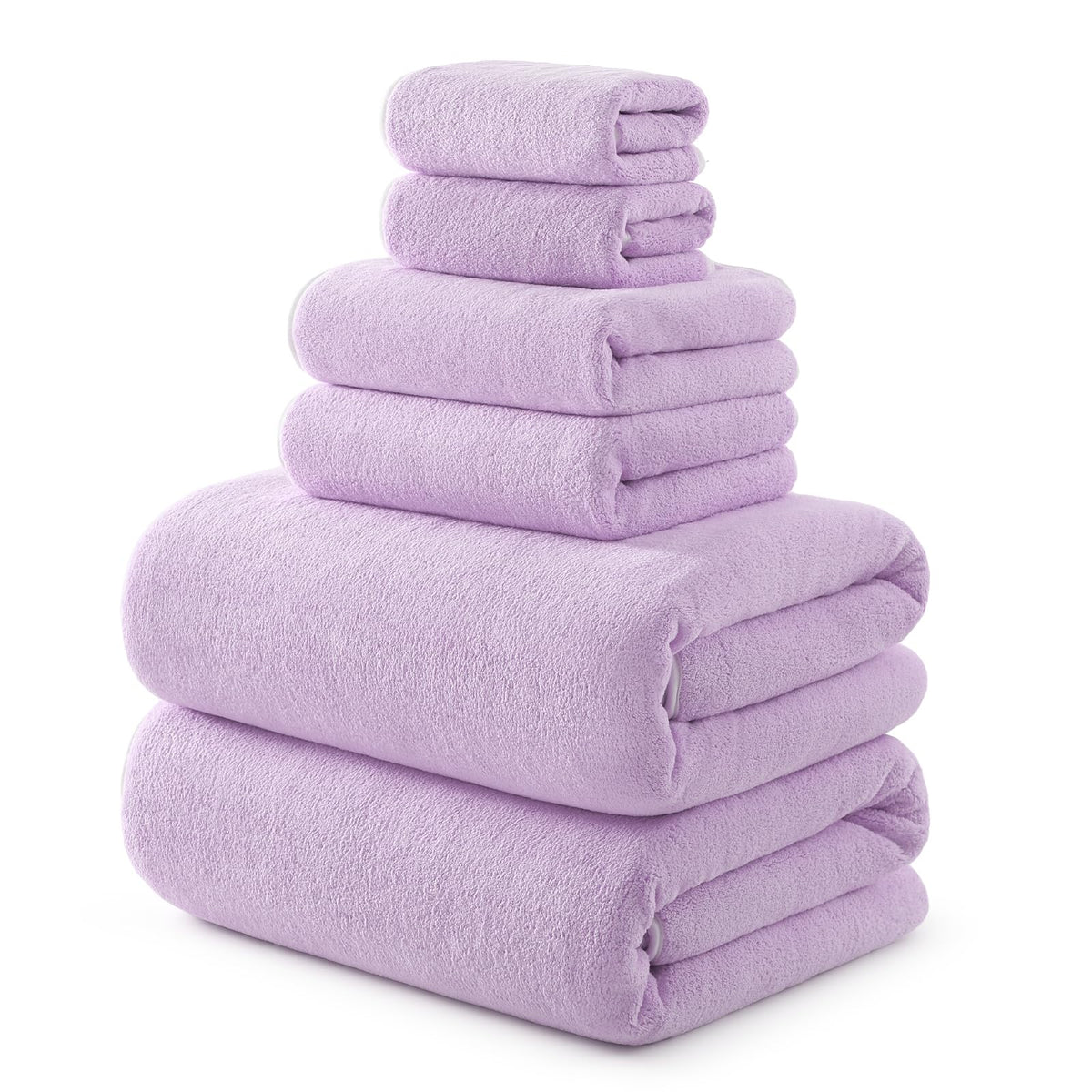 REDKISS Pack of 6 Pink Towel Set - 2 Extra Large Bath, 2 Hand, 2 Washcloths, Ultra Soft & Highly Absorbent, Quicker to Dry, Towels for Bathroom, Spa, Hotel, Gym