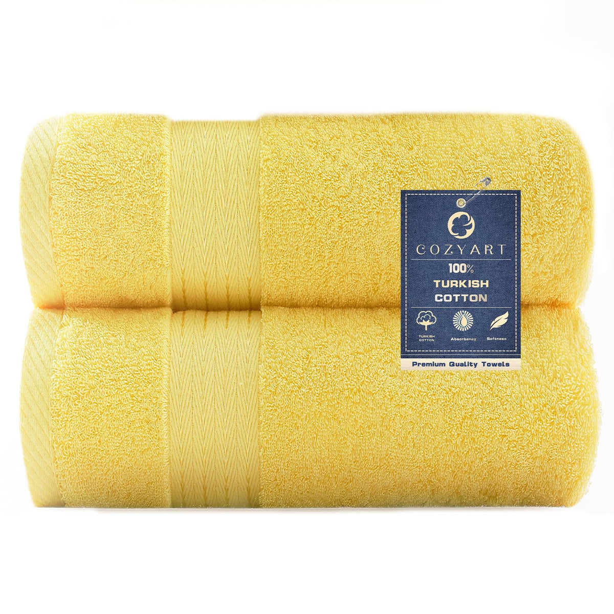 COZYART Luxury Bath Towel Set 6 Pcs, Burnt Orange 100% Turkish Cotton