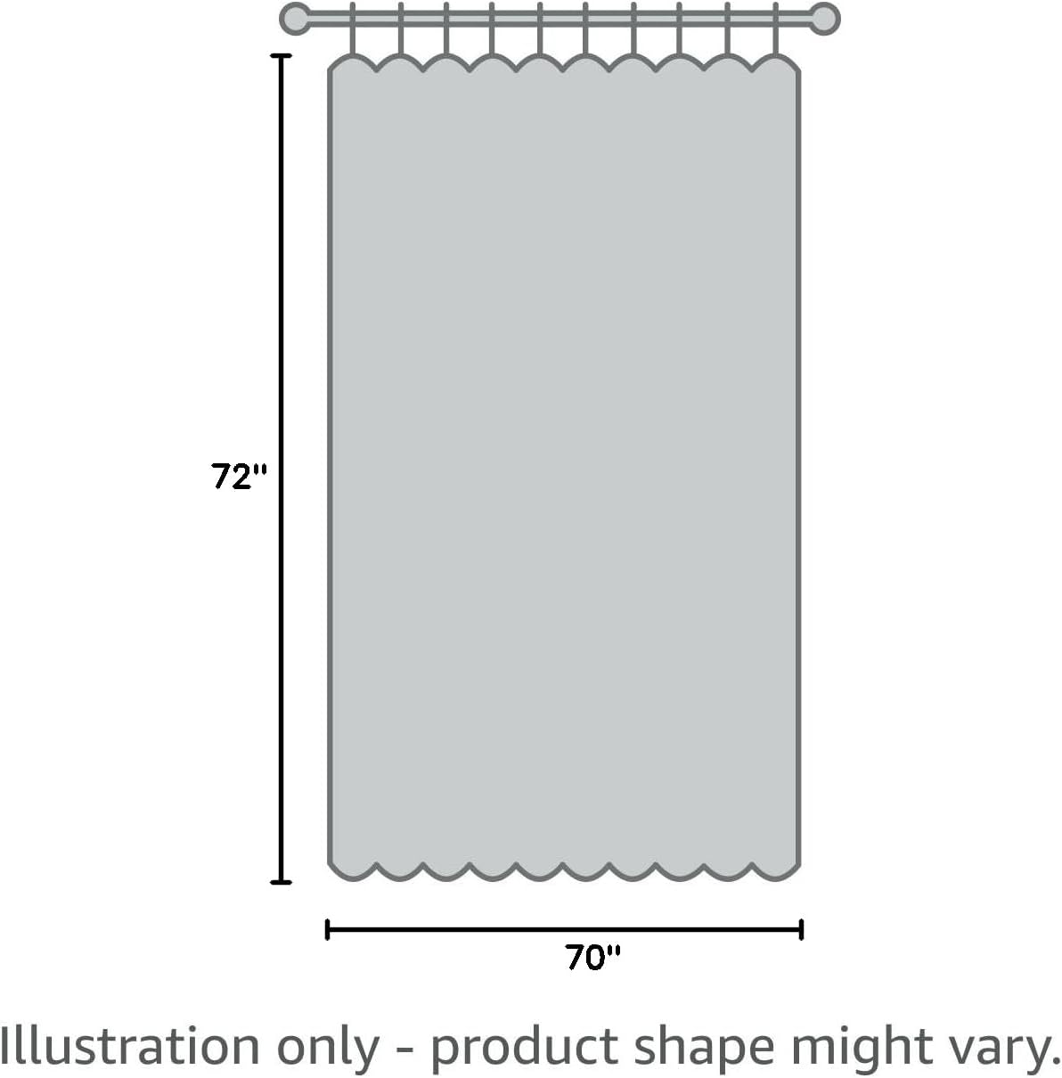 Bath Bliss Design PEVA Shower Curtain | Dimensions: 70"x 72" | 12 Metal Grommets | Bathroom Accessories | Reinforced Mesh Trim | Ombre | Raindrop Blue