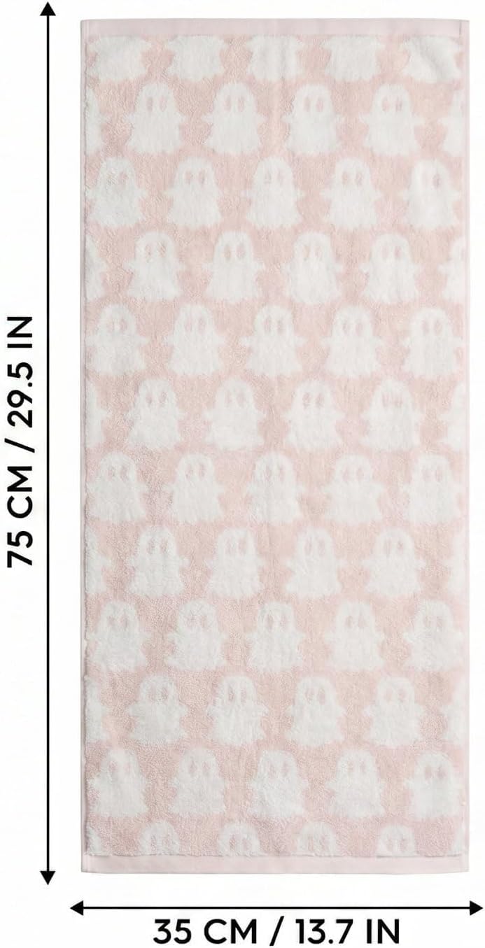 Artoid Mode 2 Pcs Pink Ghost Halloween Hand Towels for Bathroom