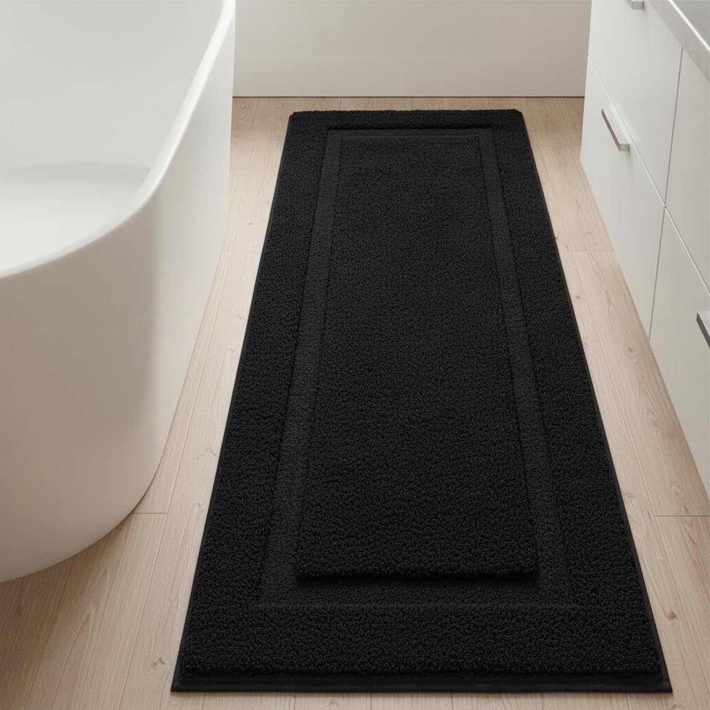 SHACOS Extra Soft Large Long Bathroom Runner Rug 60x24, White