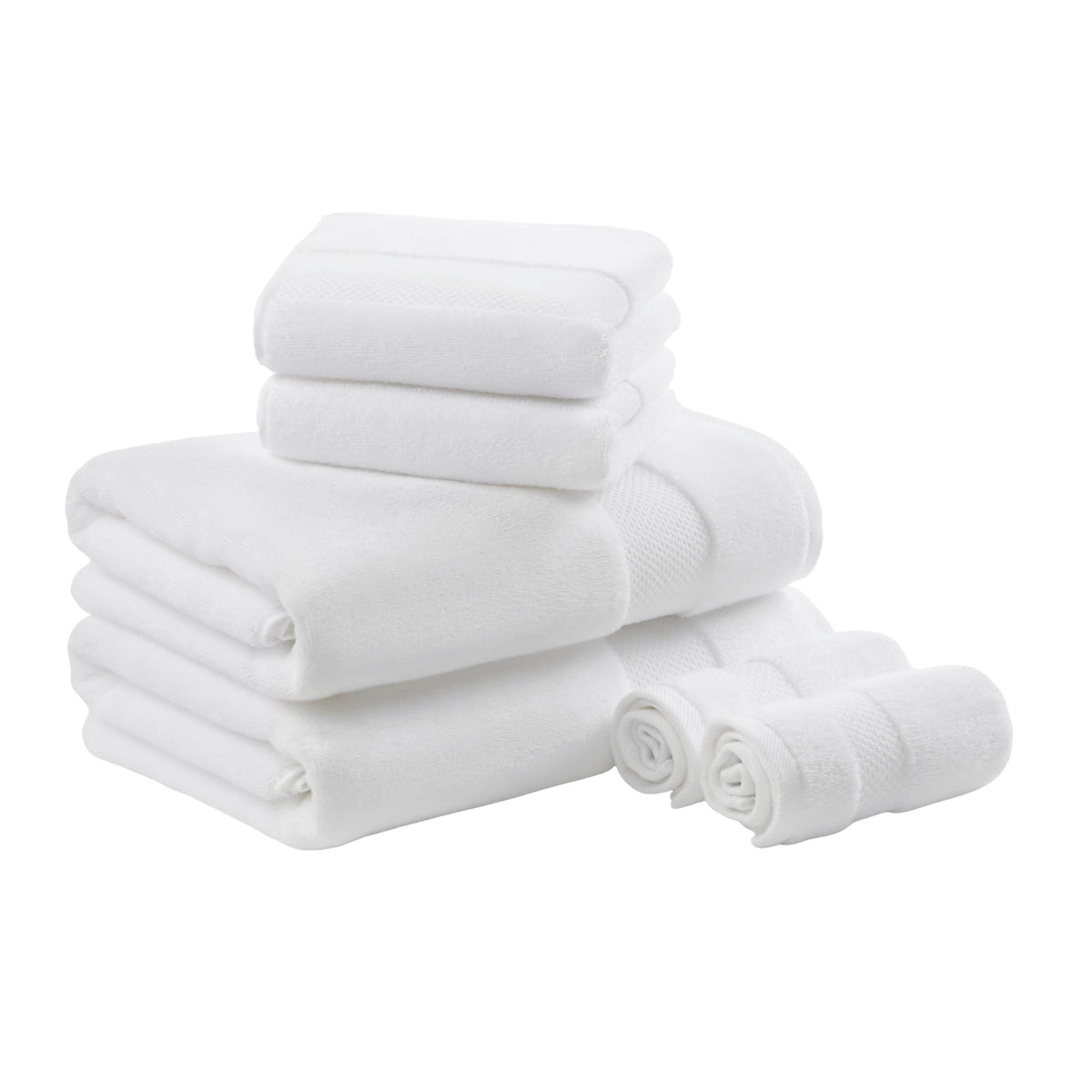 Madison Park 100% Turkish Cotton 600 GSM Bath Towel Set, 6 Piece, Blush