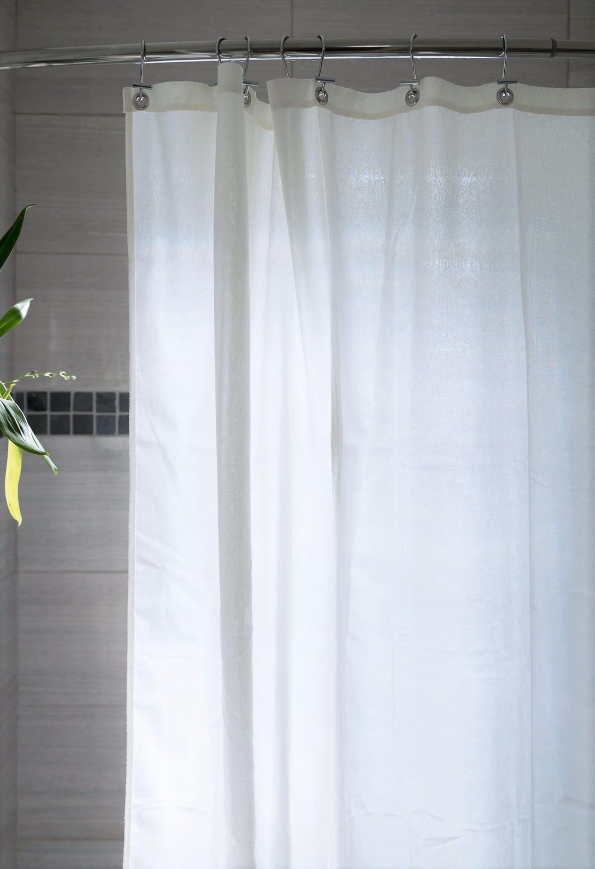 Bean Products Natural Cotton Bathtub Shower Curtain Liner- 70" x 72"
