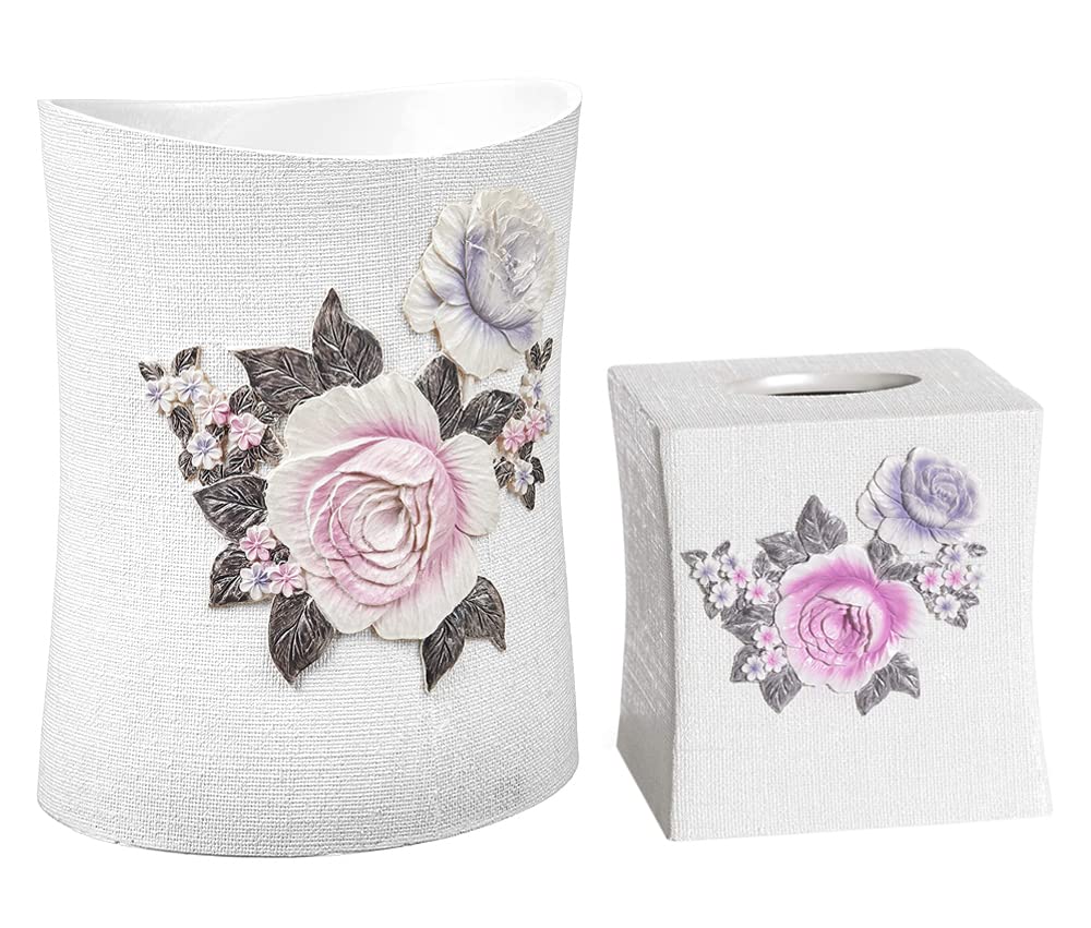 Zahari Home Elegant Rose Classic Luxury Bath Towel Set - 3 Piece Towel Set - Bath Towel, Hand Towel and Wash Towel for Contemporary Bathroom Decor