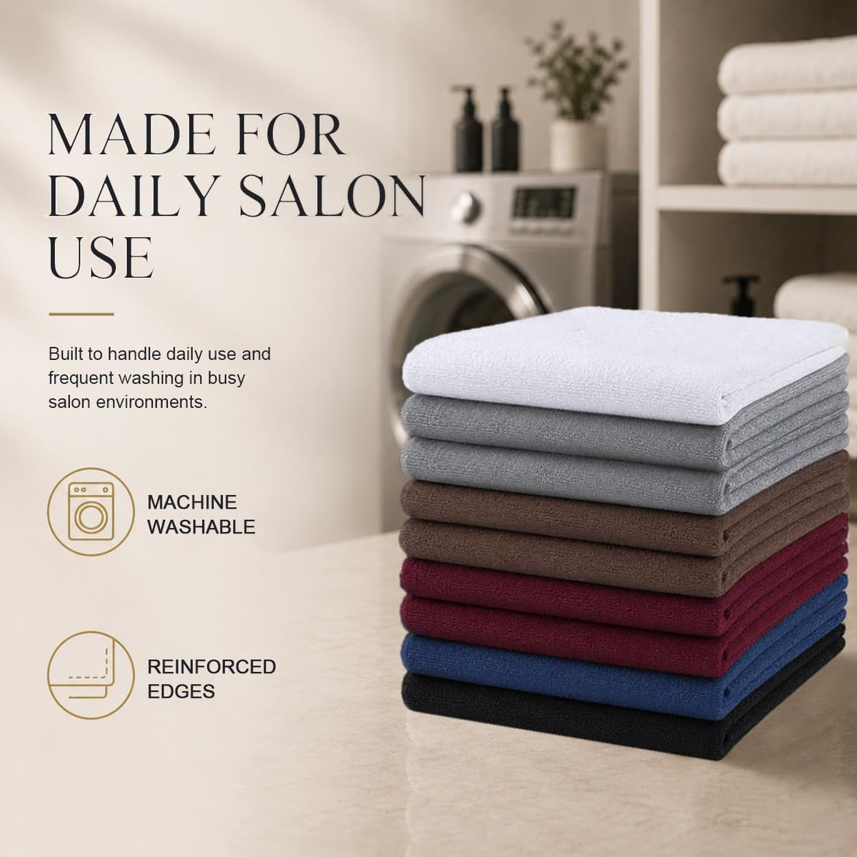 UNIMADE Salon Towels 24 Pack, Microfiber Barber Towels Bulk