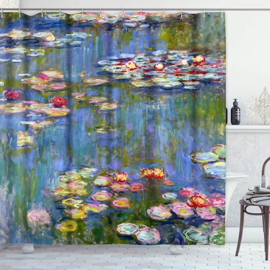 ArtSocket Shower Curtain, for Bathroom Decor 72" x 72", Floral Lily Art