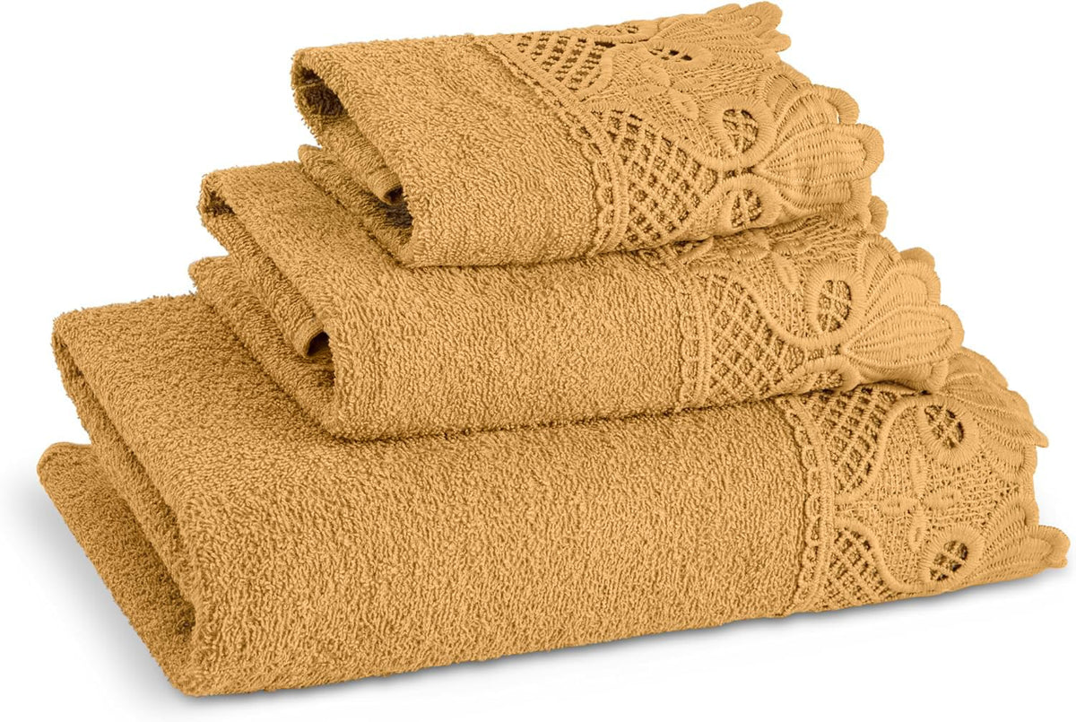 Zahari Home 3 Piece Bath Towels Set for Bathroom, Bath, Hand & Wash Cloths, Decorative Stylish Plush Cotton Washcloths - Showering, Face & Body Washing, Airbnb Essentials & Host Accessories, Beige