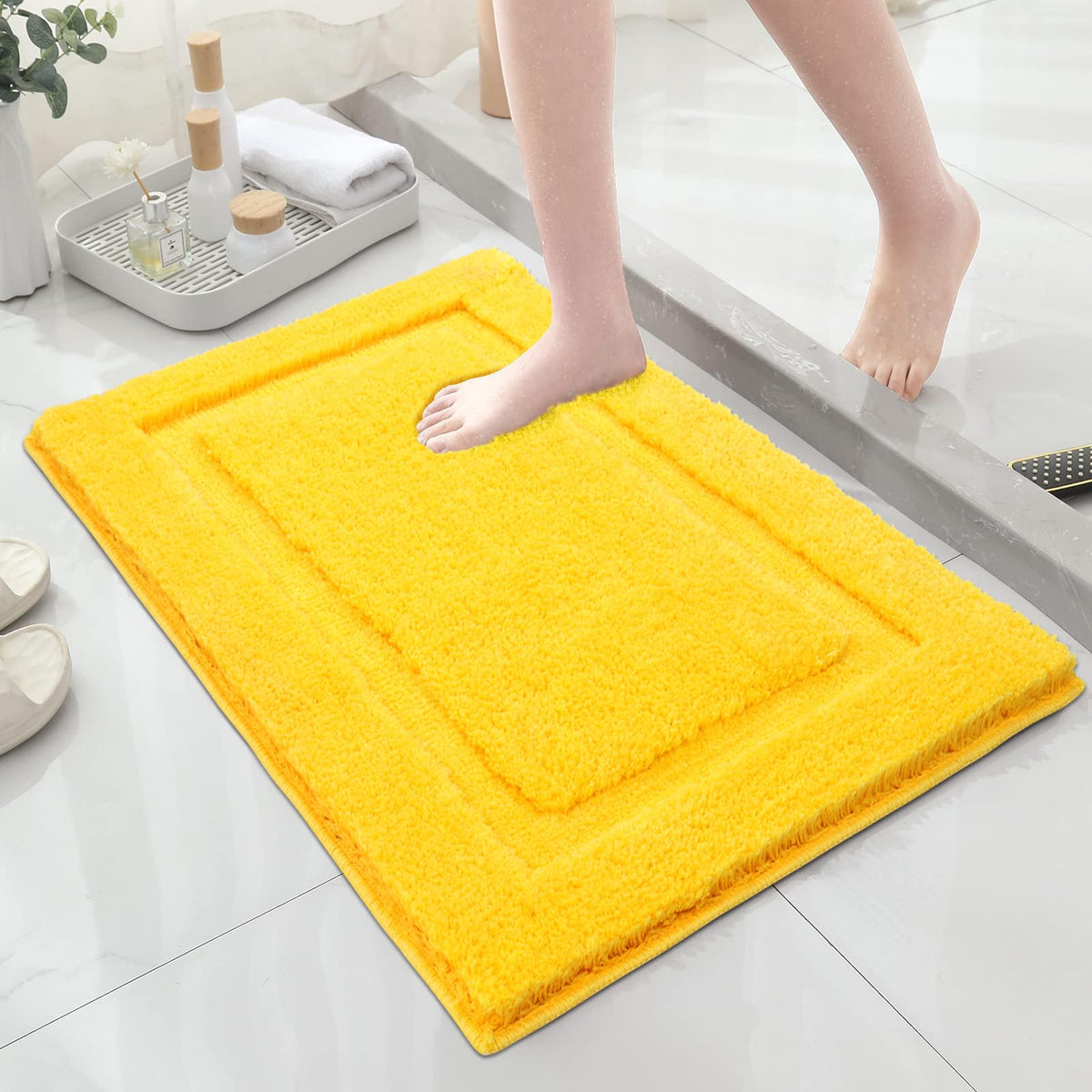 SHACOS Extra Soft Large Long Bathroom Runner Rug 60x24, White