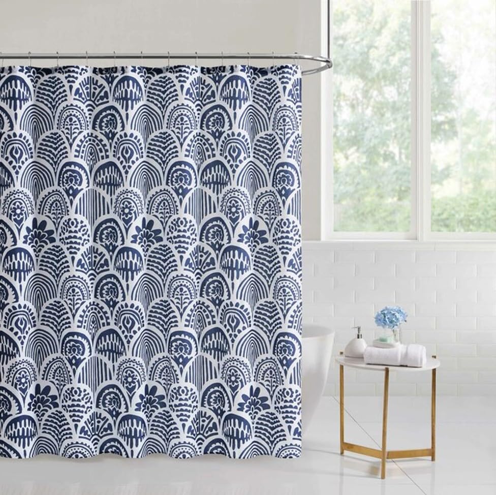 VCNY Home Melanie Ruffled Tier Shower Curtain, White, 72 x 72 in