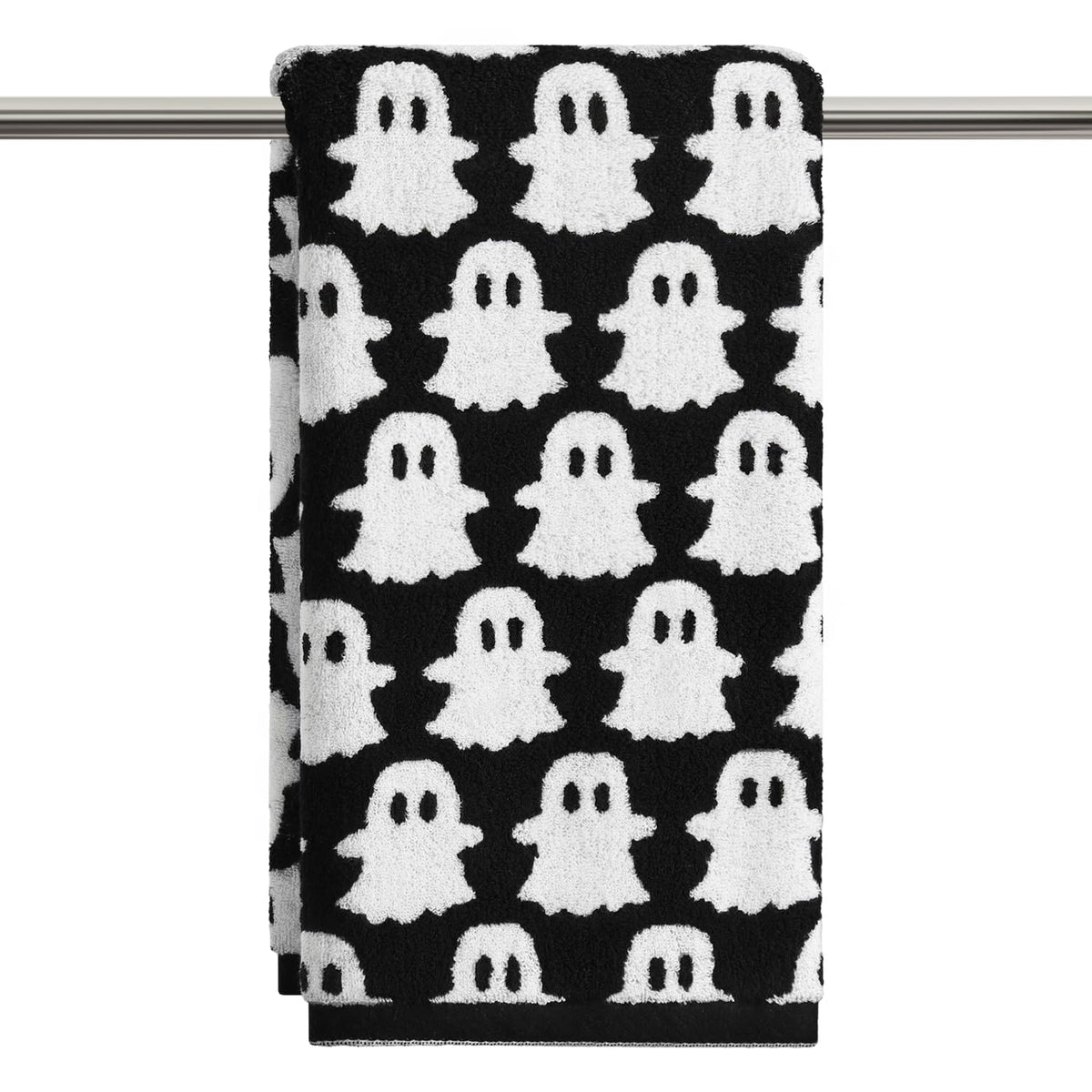 Artoid Mode 2 Pcs Pink Ghost Halloween Hand Towels for Bathroom