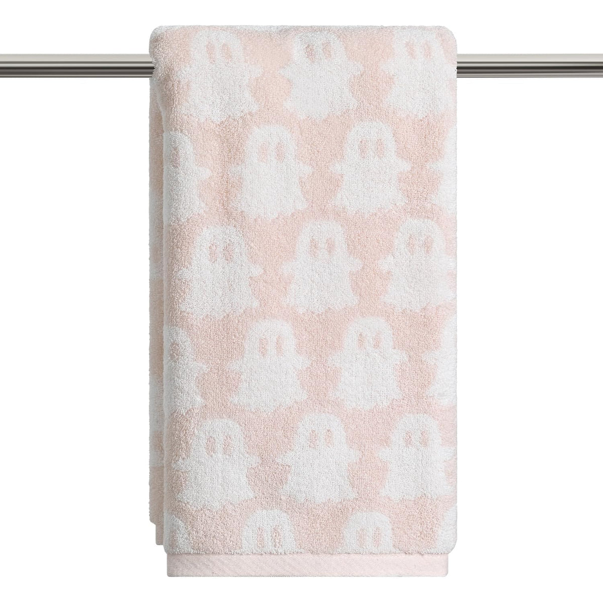 Artoid Mode 2 Pcs Pink Ghost Halloween Hand Towels for Bathroom
