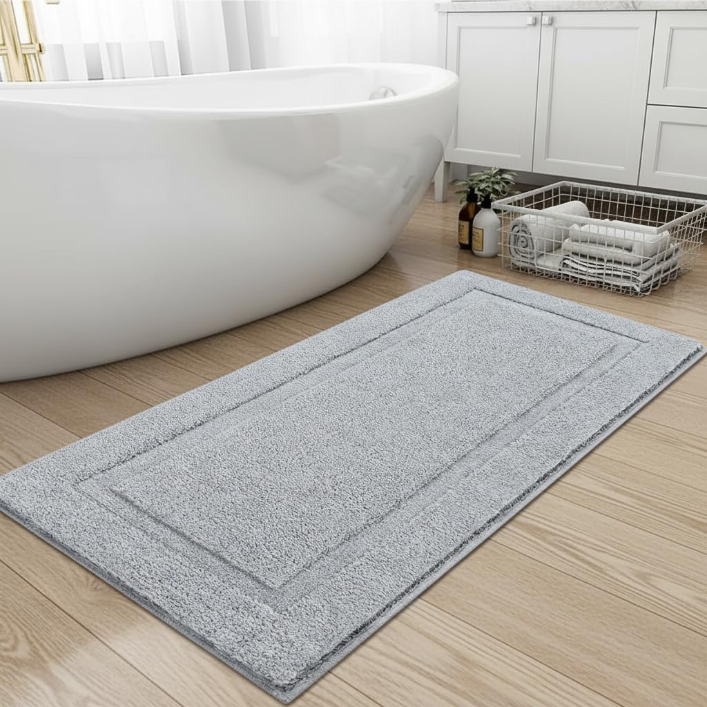 SHACOS Extra Soft Large Long Bathroom Runner Rug 60x24, White