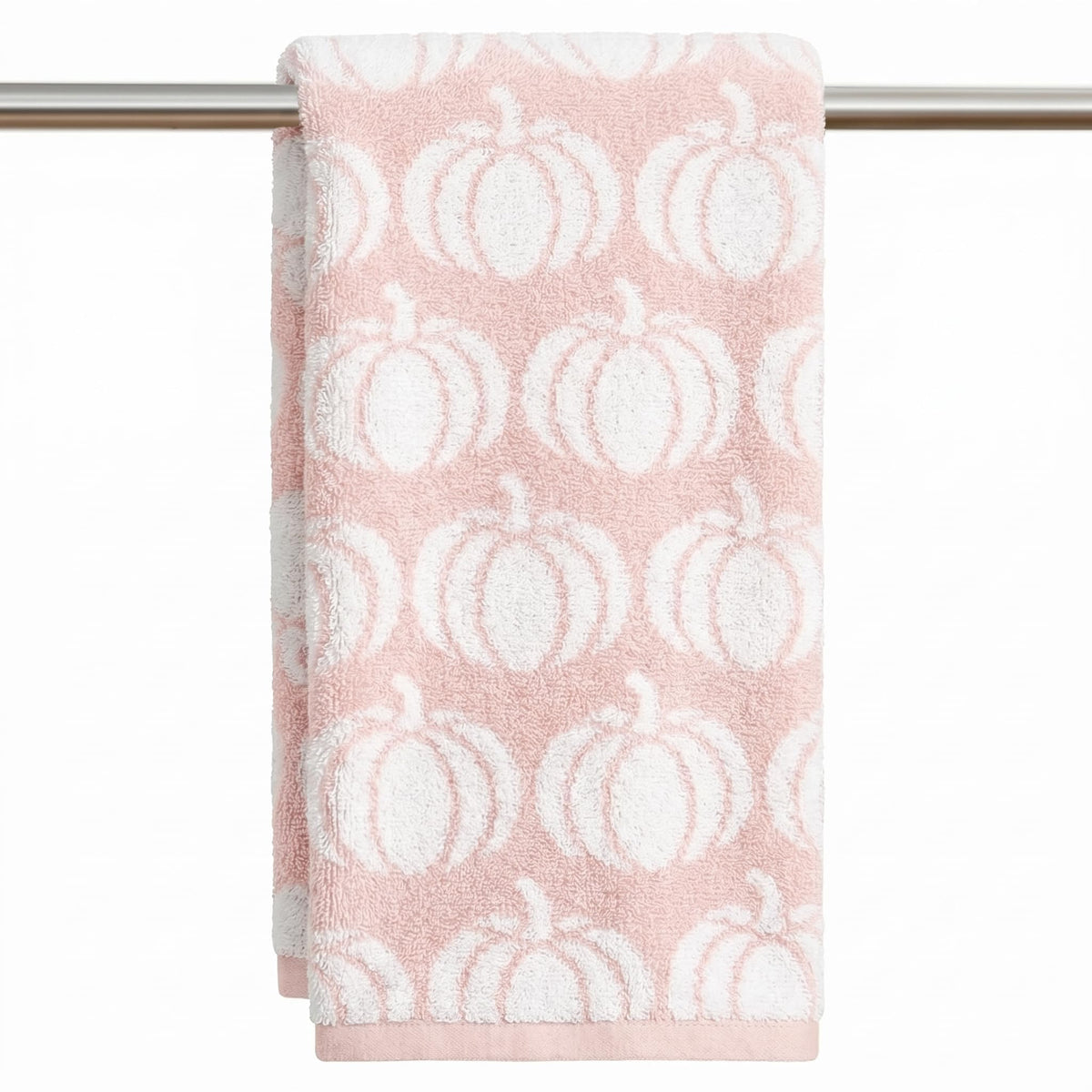 Artoid Mode 2 Pcs Beige Caramel Pumpkin Fall Hand Towels for Bathroom