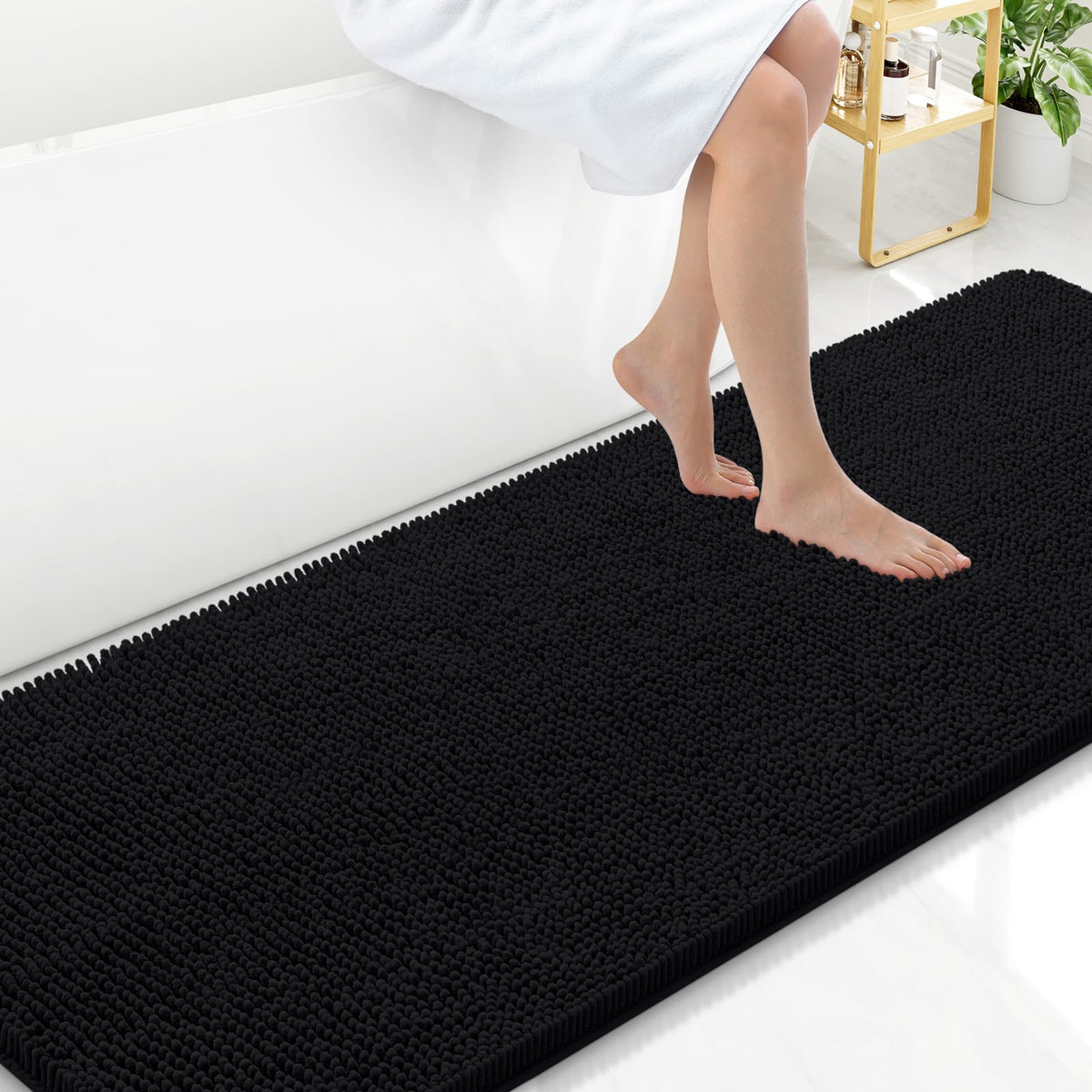 Arotive Bathroom Rugs 24x16, Soft Absorbent Shaggy Chenille Bath Rugs