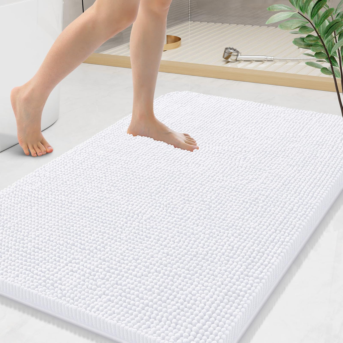 Arotive Bathroom Rugs 24x16, Soft Absorbent Shaggy Chenille Bath Rugs
