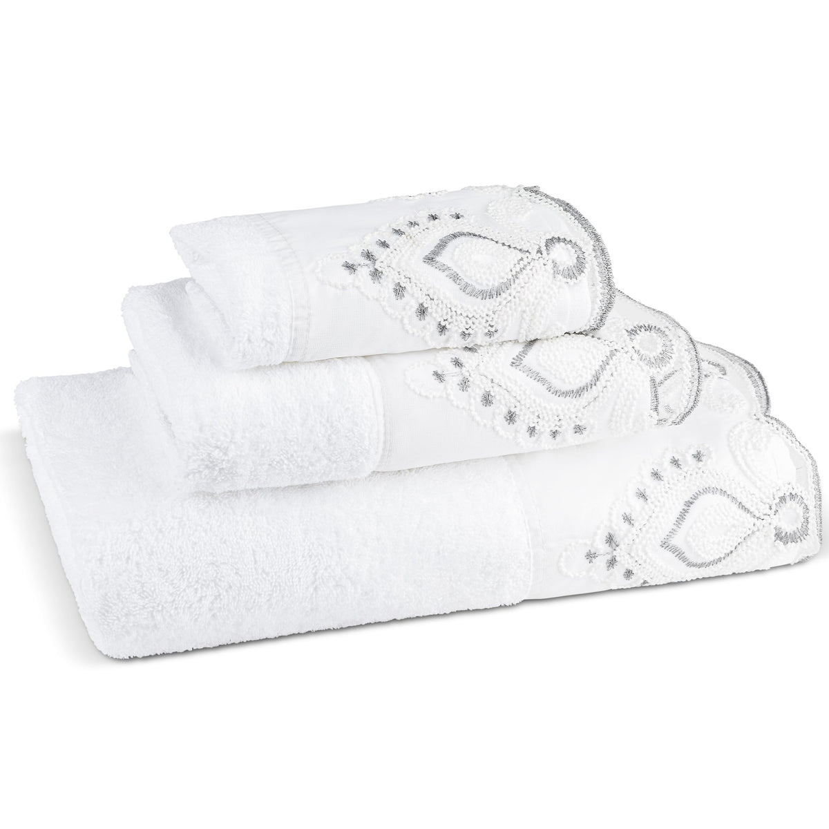 Zahari Home Elegant Rose Classic Luxury Bath Towel Set - 3 Piece Towel Set - Bath Towel, Hand Towel and Wash Towel for Contemporary Bathroom Decor