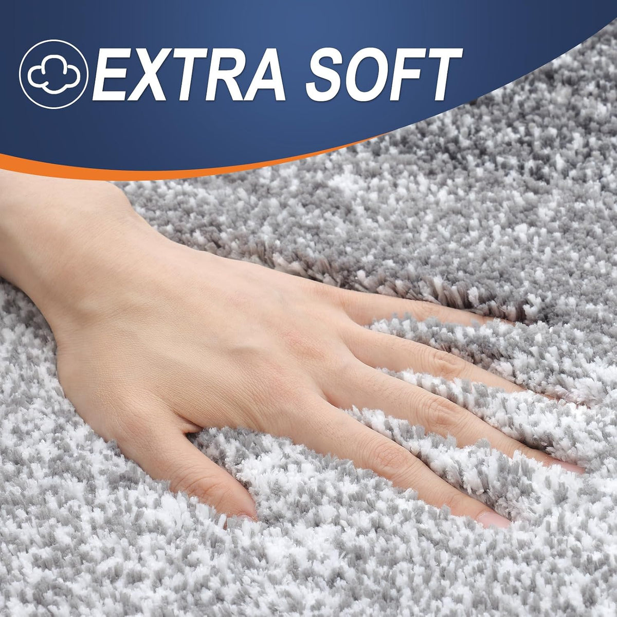 OLANLY Microfiber Bathroom Rugs Sets 3 Piece, Absorbent Bath Mats, Grey