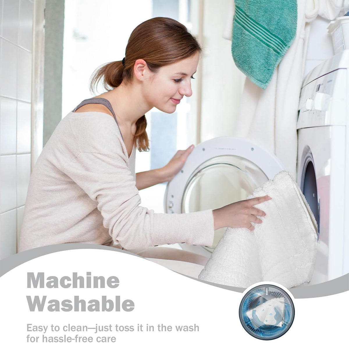 Gray Bathroom Rugs, Non-Slip Washable Bath Mat for Bathroom