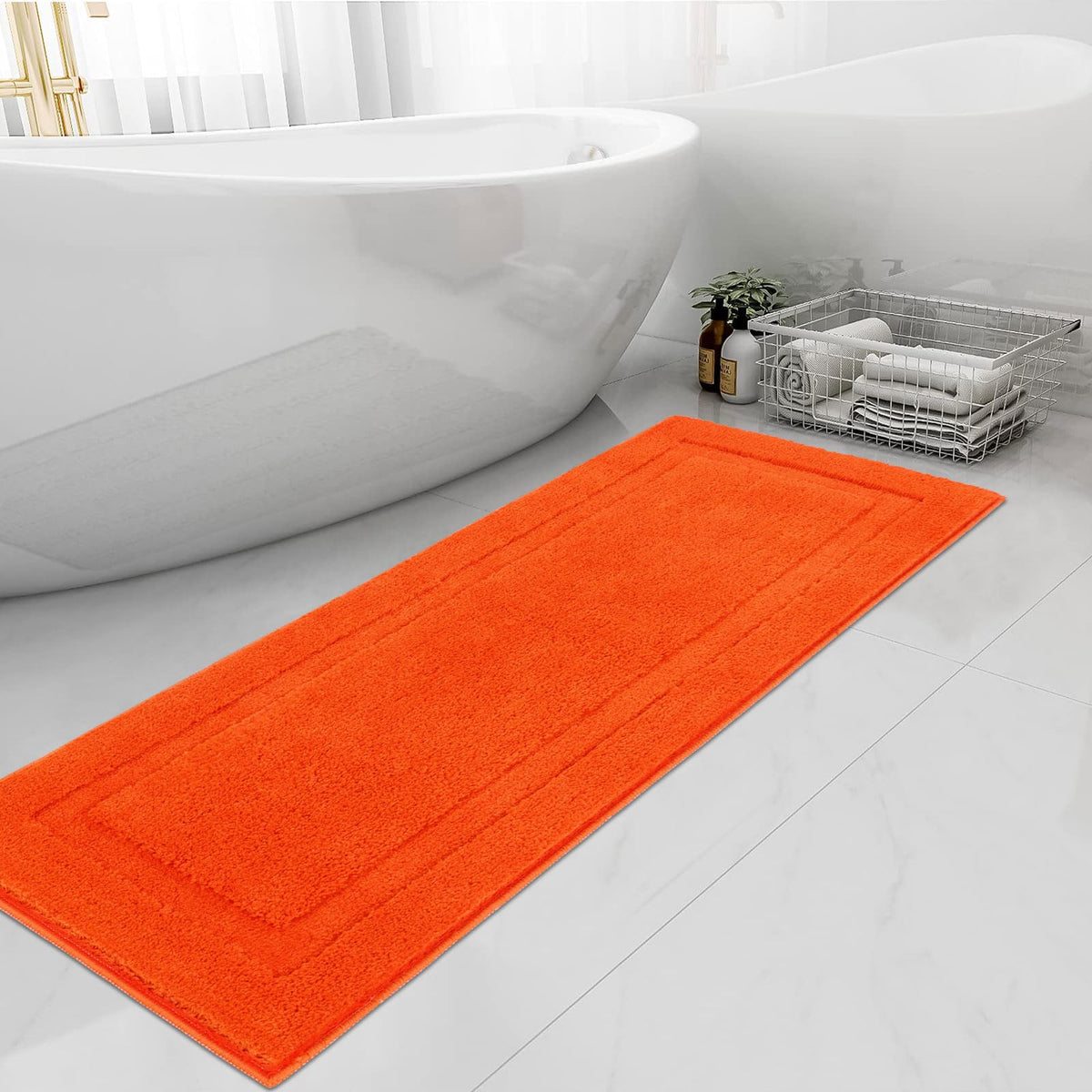 SHACOS Extra Soft Large Long Bathroom Runner Rug 60x24, White