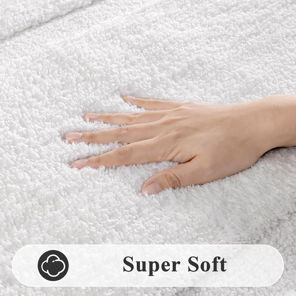 SHACOS Extra Soft Large Long Bathroom Runner Rug 60x24, White