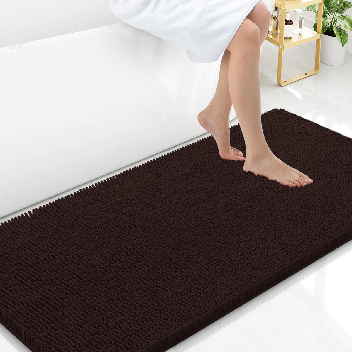 Arotive Bathroom Rugs 24x16, Soft Absorbent Shaggy Chenille Bath Rugs