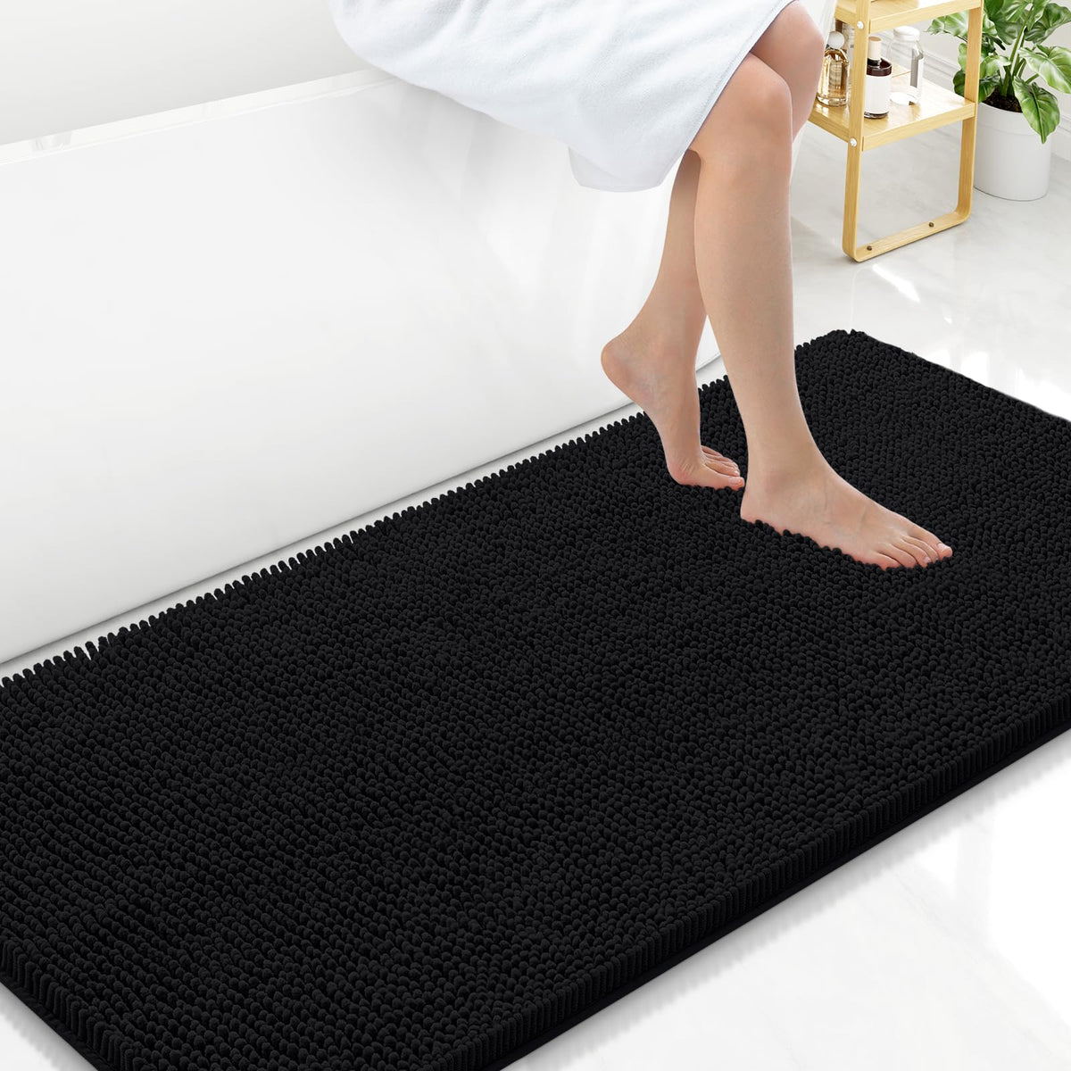 Arotive Bathroom Rugs 24x16, Soft Absorbent Shaggy Chenille Bath Rugs