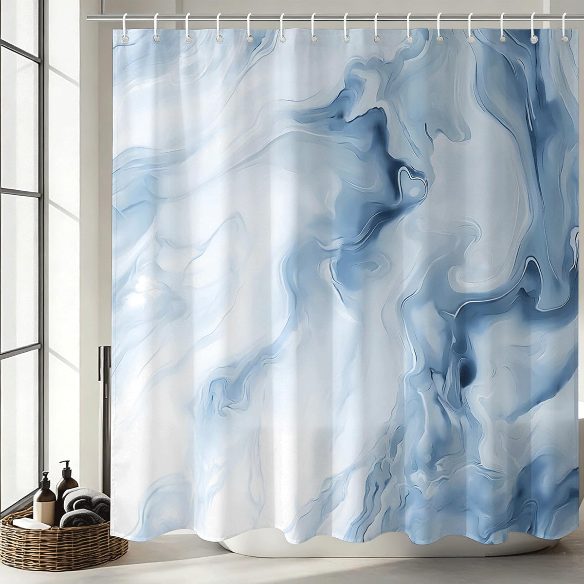 Shower Curtains Pink Marble Shower Curtain for Bathroom 72 X 72 Inch