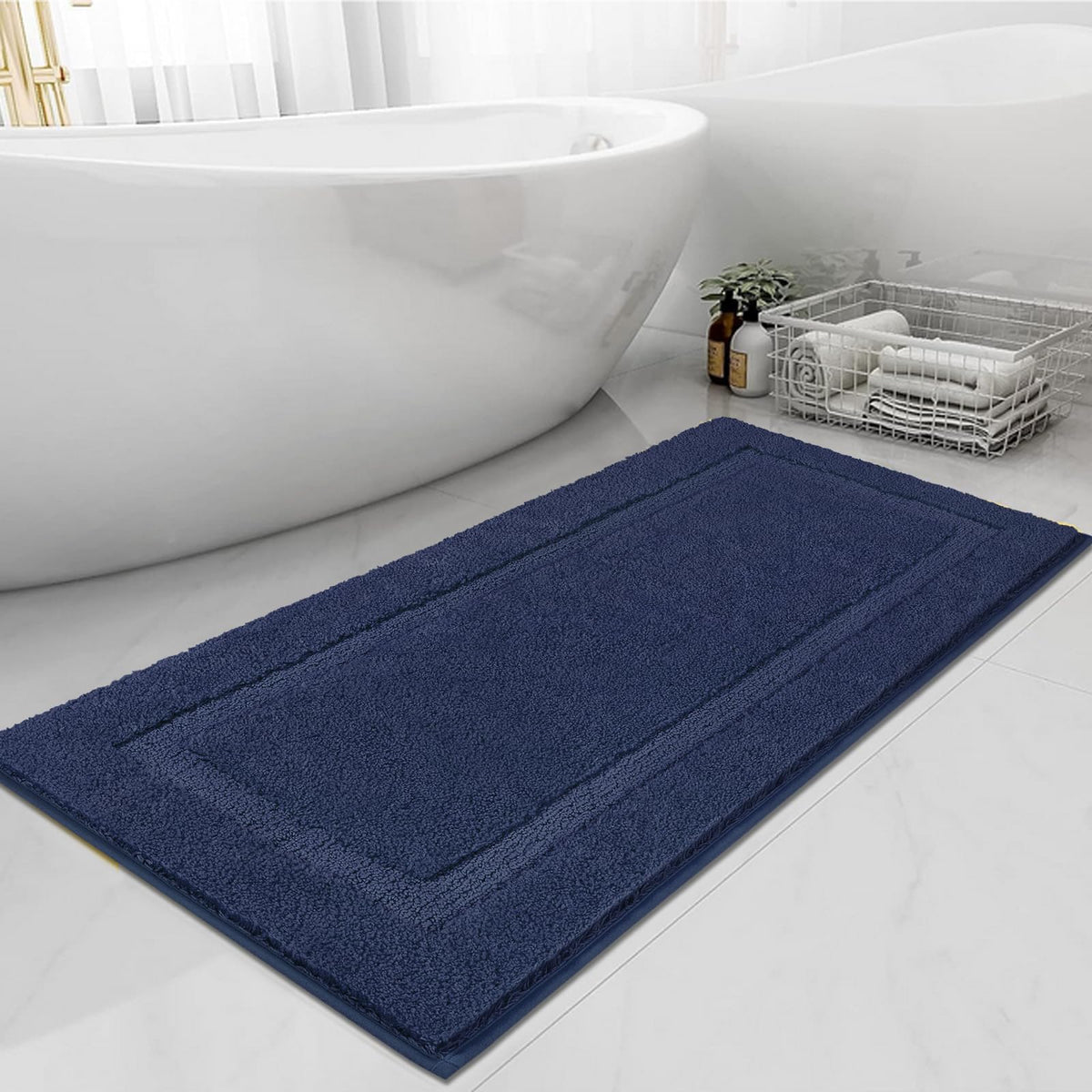 SHACOS Extra Soft Large Long Bathroom Runner Rug 60x24, White