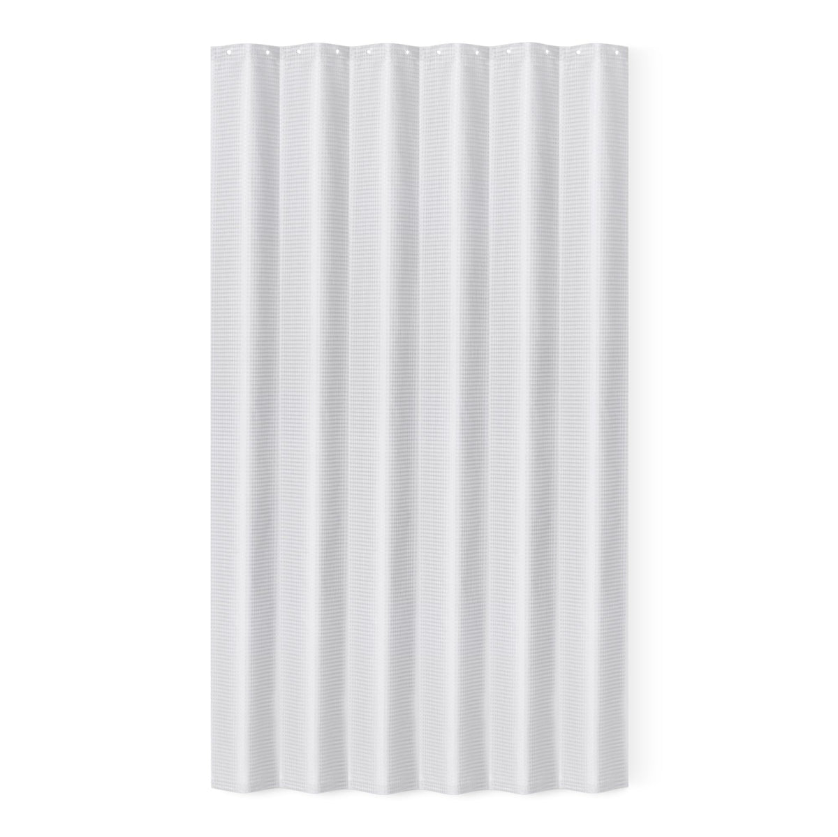 Amazon Basics Shower Curtain, Modern Waffle Texture Polyester, Quick-Drying, Water-Repellent, 72x72 Inches, White