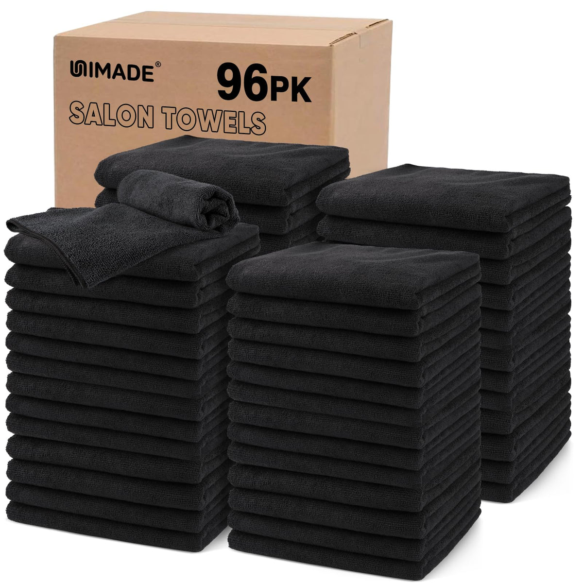 UNIMADE Salon Towels 24 Pack, Microfiber Barber Towels Bulk