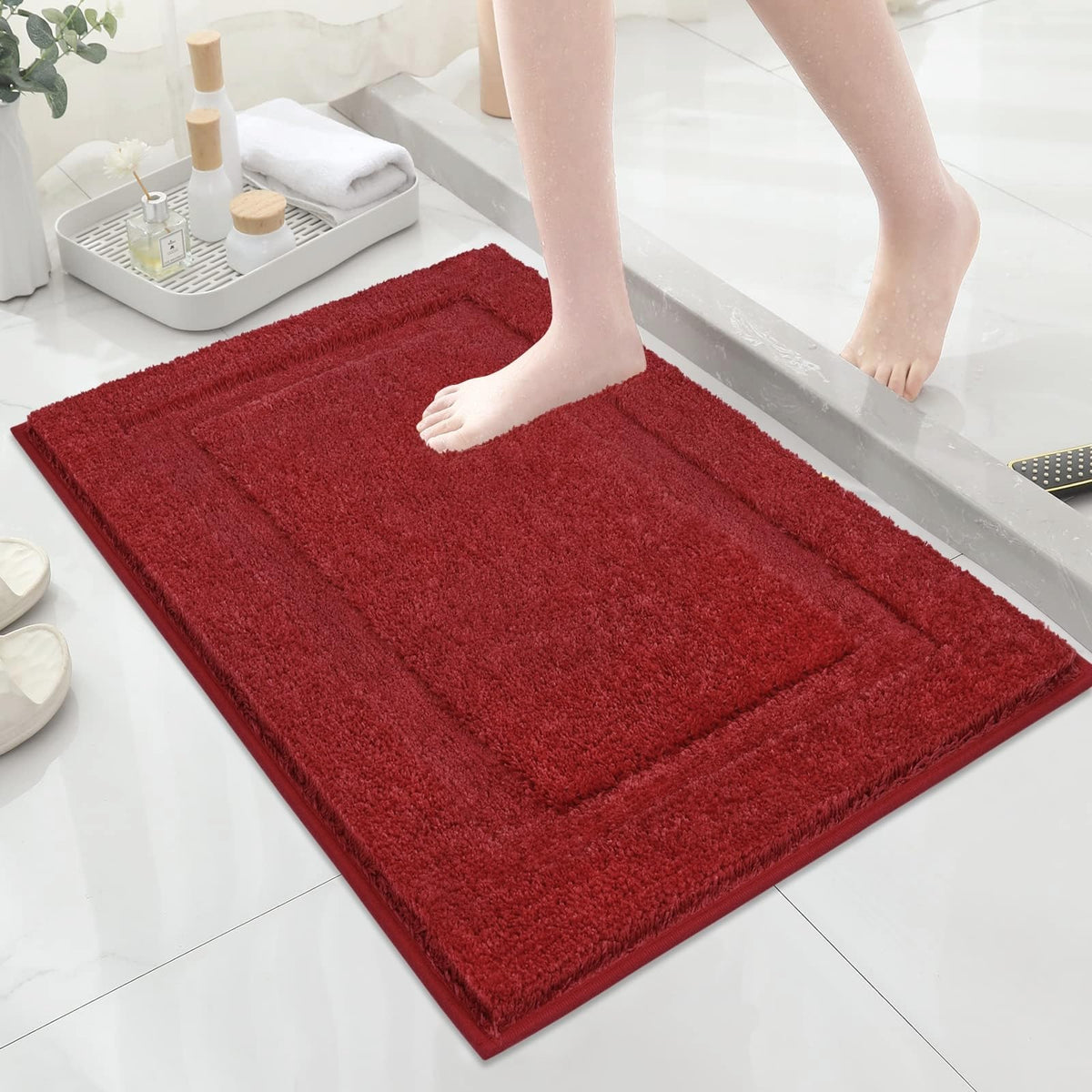 SHACOS Extra Soft Large Long Bathroom Runner Rug 60x24, White