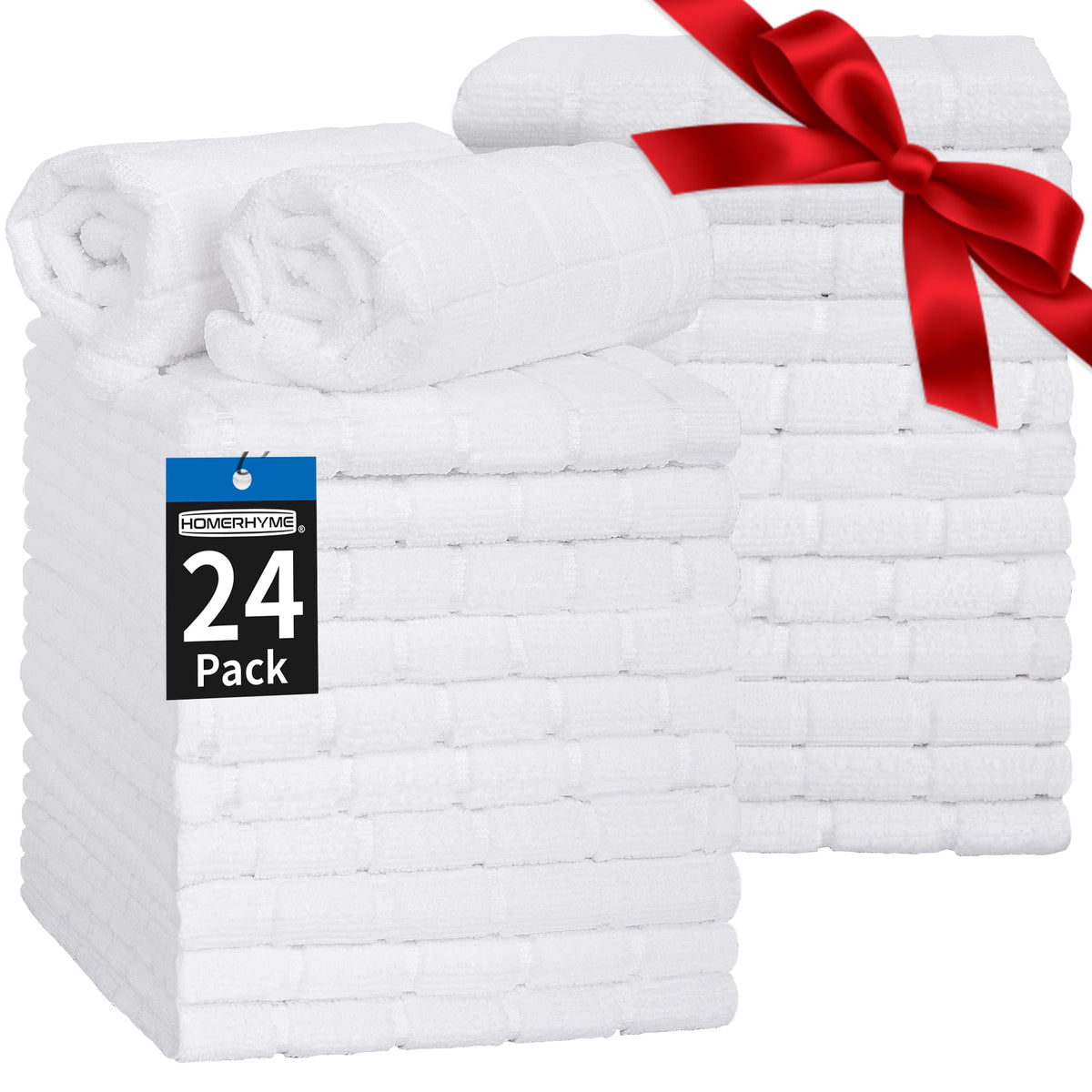 Hand Towels for Bathroom, 24 Pack 25''*15'' Microfiber Grey Bath Hand Towels, Quick Dry Lint Free Soft Absorbent Bulk Washcloths Decorative Fingertip Towels for Hotel Travel Kitchen