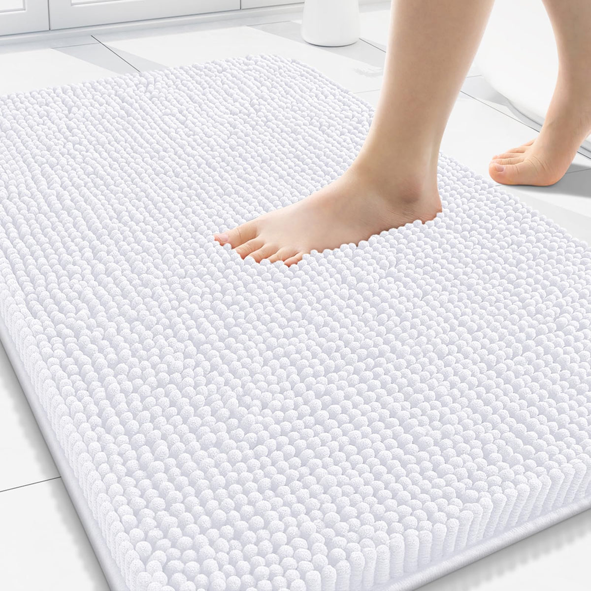 Arotive Bathroom Rugs 24x16, Soft Absorbent Shaggy Chenille Bath Rugs