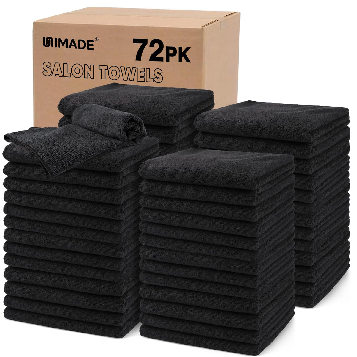 UNIMADE Salon Towels 24 Pack, Microfiber Barber Towels Bulk