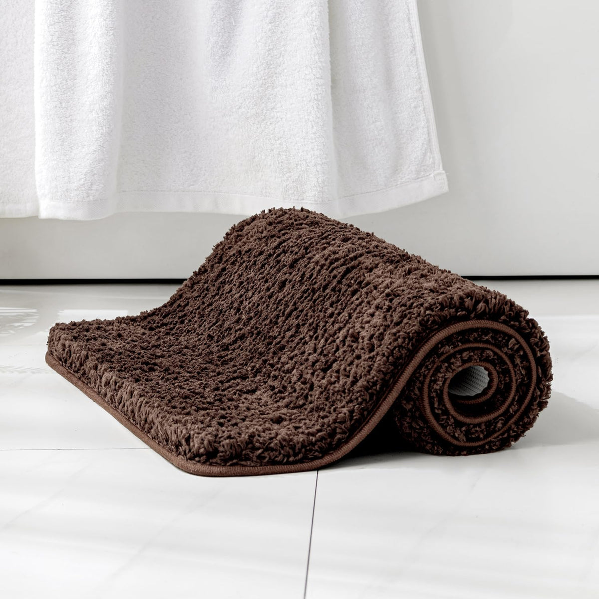 MIULEE Dark Purple Bathroom Rugs Soft Small Microfiber Bath Mat 16x24 Inch