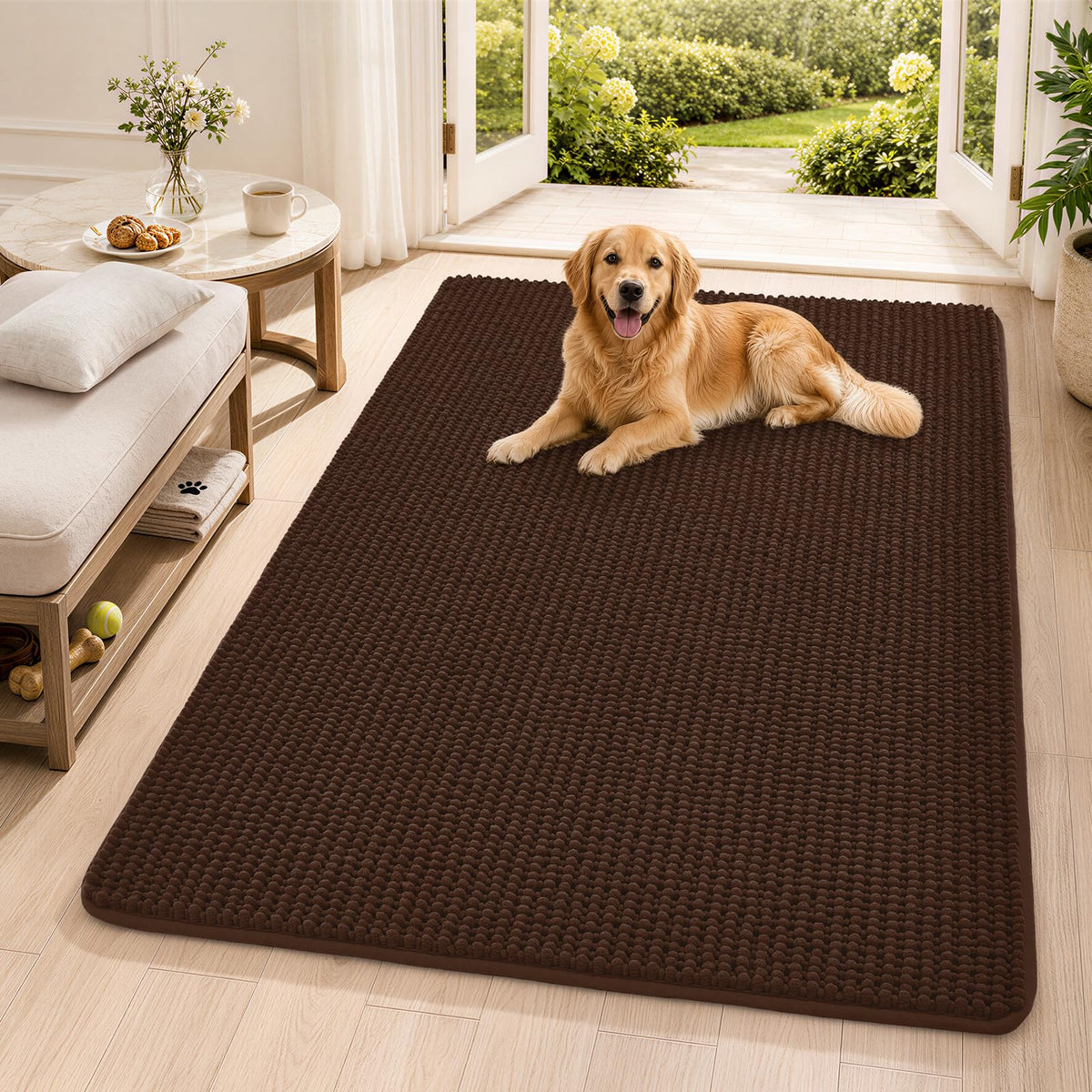 Ophanie Grey Bathroom Rugs 30x20, Soft Chenille Bath Mat, Non Slip Absorbent Quick Dry Light Gray Mats, Machine Washable Thick Small Area Rug Sets,Grip Bathmat for Shower,Toilet,Sink and Indoor Floor