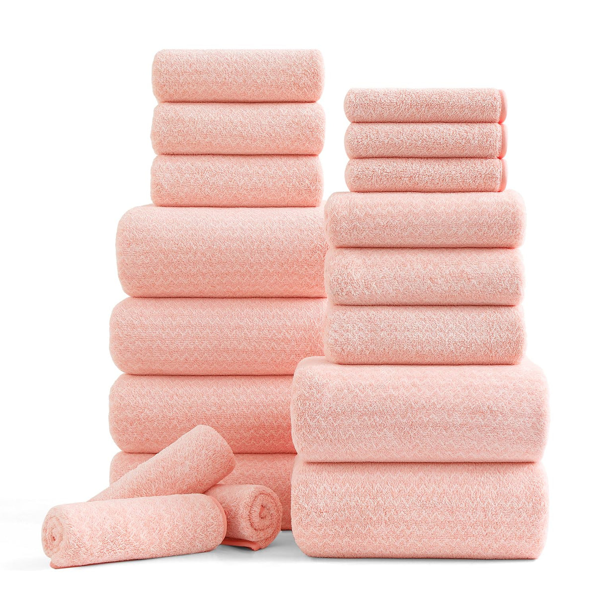 18 Piece Bath Towels Set,100% Microfiber Family Bathroom Towel with Hanging Loops-6 Bath Towels,6 Hand Towels,6 Washcloths,Quick Dry Highly Absorbent Shower Towel for Bathroom,Hotel,Spa-Dark Purple