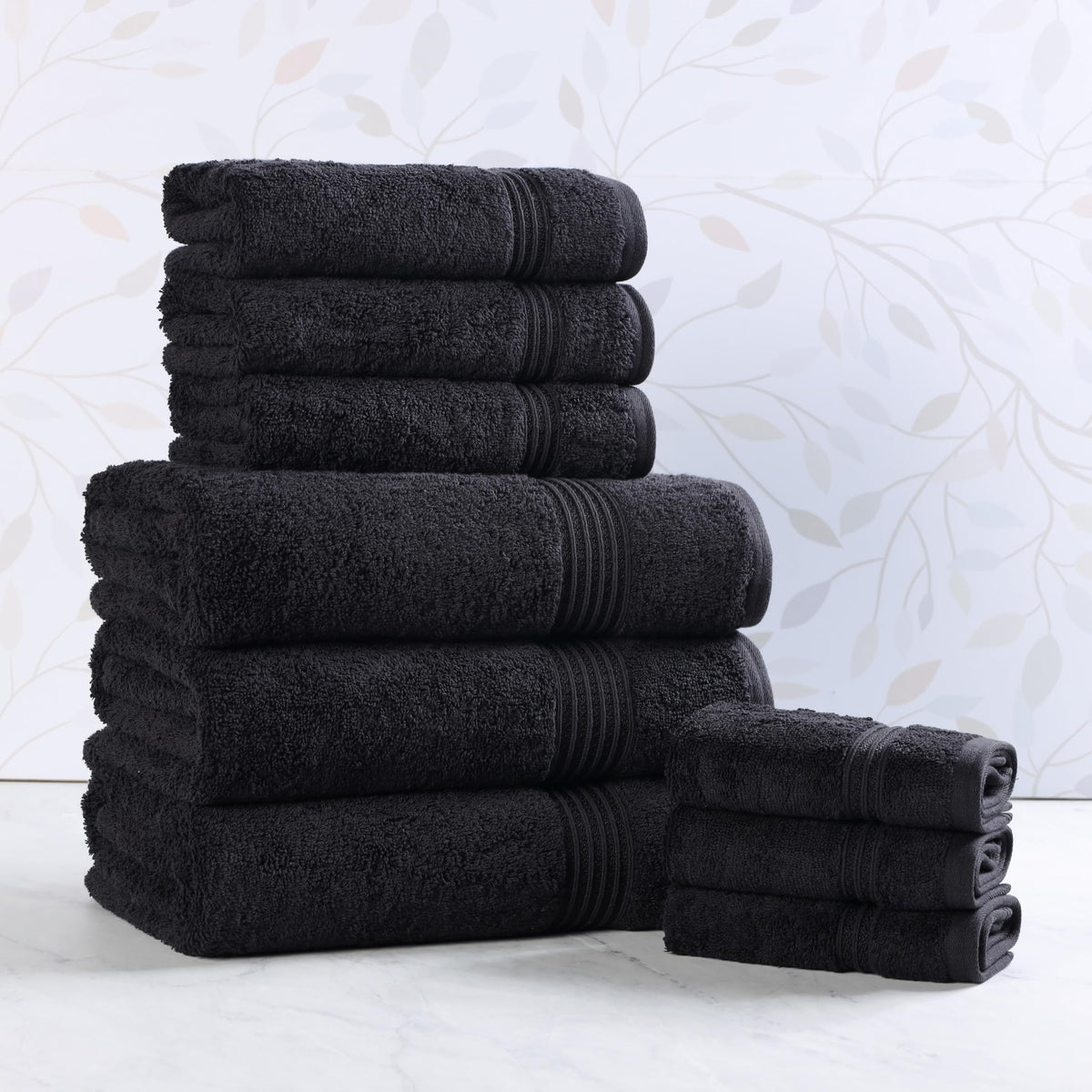 Superior Egyptian Cotton 6-Piece Towel Set, Bathroom Essentials, Towels For Bathroom, Apartment, Airbnb, Guest Bath, Face, Hand, Bath Towels, Washcloths, Absorbent, Fast Drying, Sage