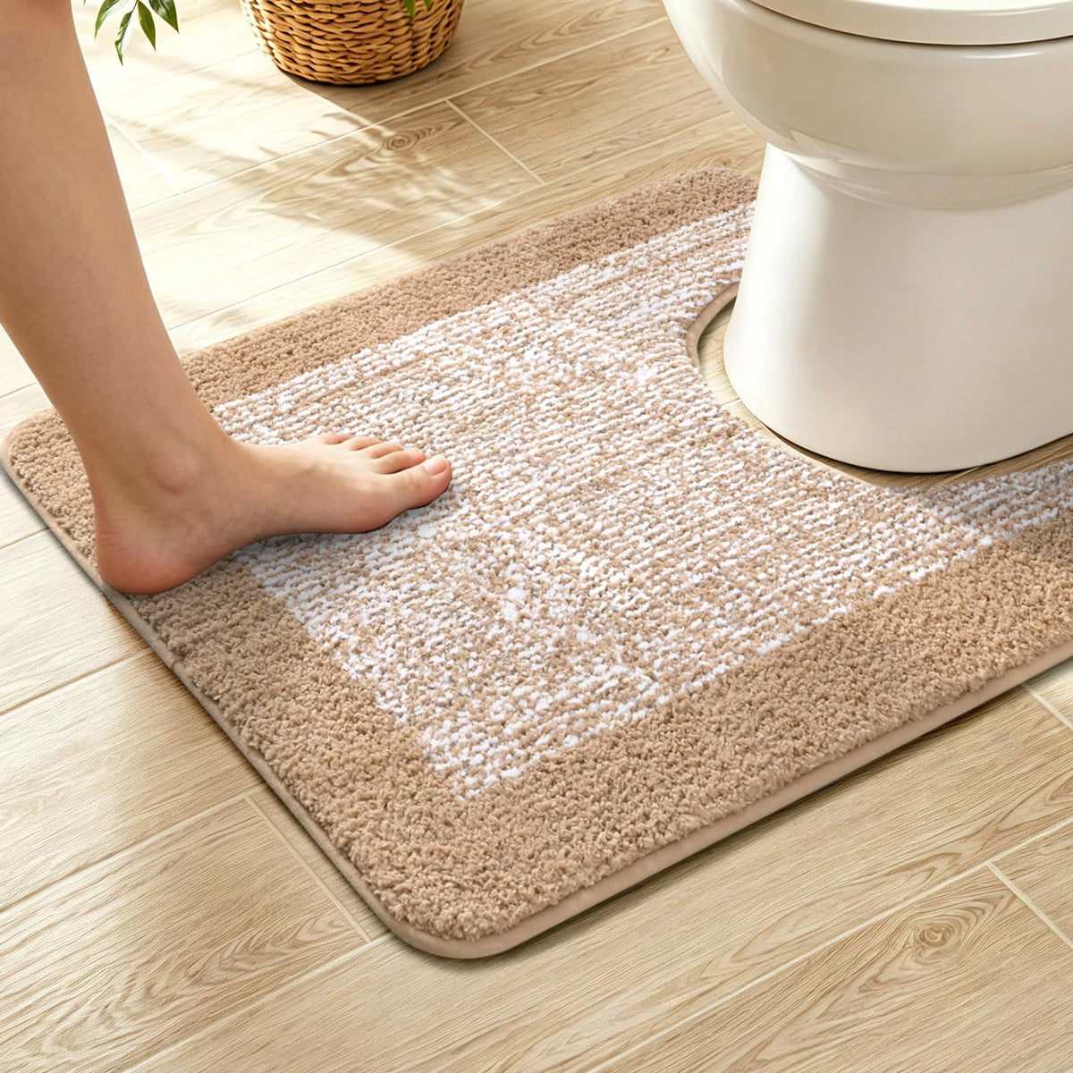 48x24 Long Bathroom Rugs Non Slip Washable, Soft Absorbent Bath Mat Blue