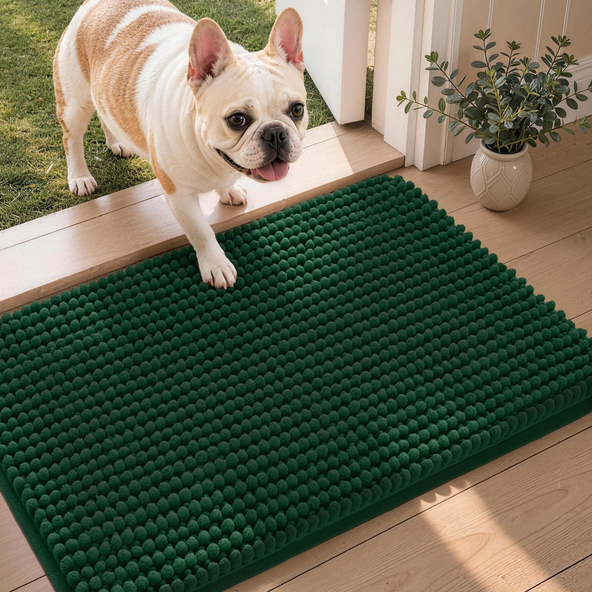 Ophanie Grey Bathroom Rugs 30x20, Soft Chenille Bath Mat, Non Slip Absorbent Quick Dry Light Gray Mats, Machine Washable Thick Small Area Rug Sets,Grip Bathmat for Shower,Toilet,Sink and Indoor Floor