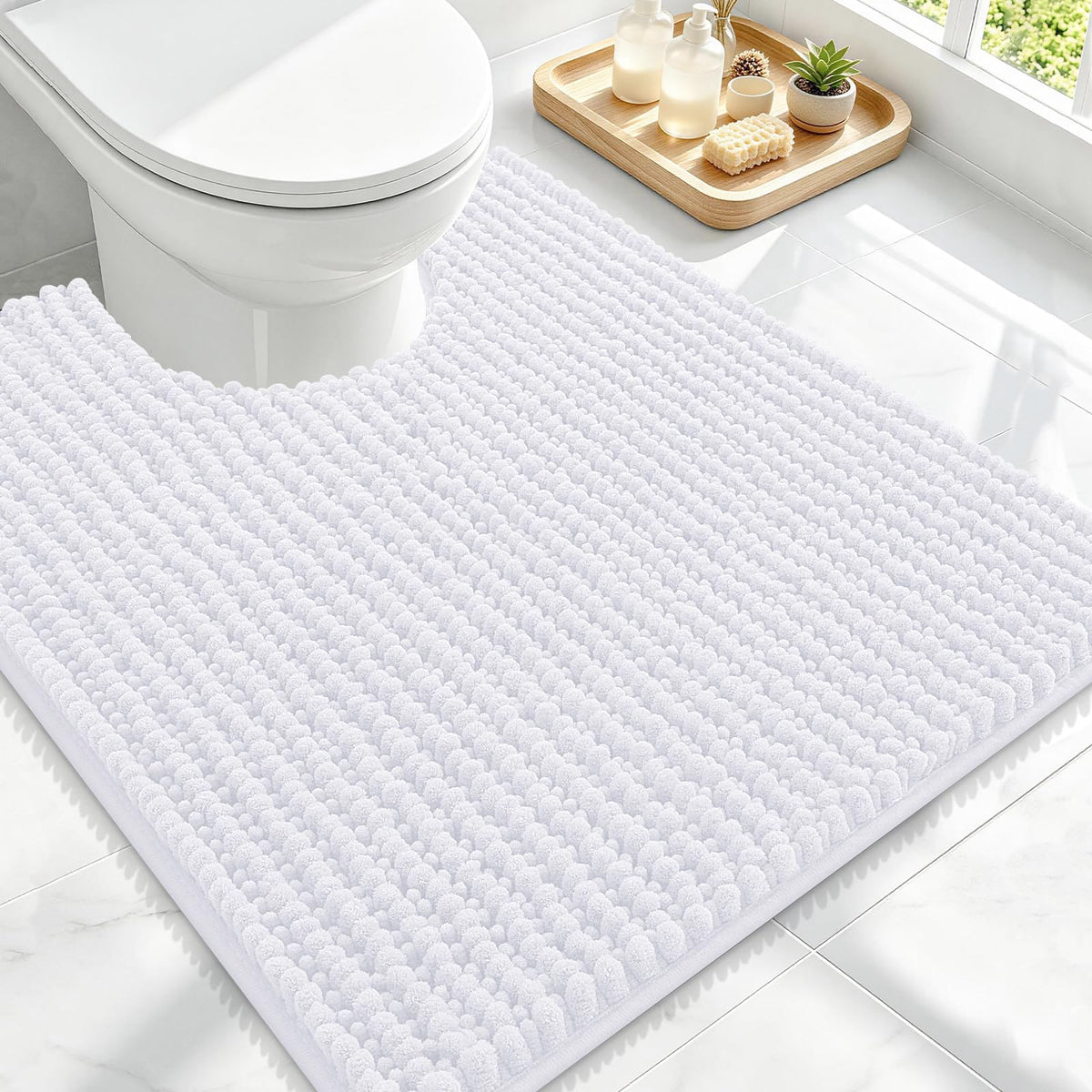 Smiry Thick Bathroom Rugs 30x20, Extra Soft Absorbent Chenille Bath Mat
