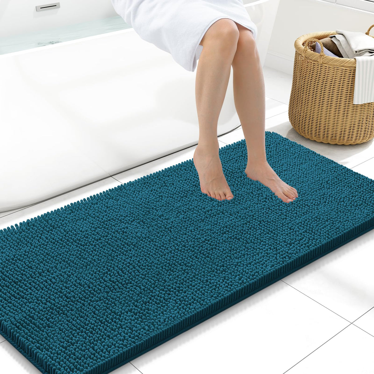 Arotive Bathroom Rugs 24x16, Soft Absorbent Shaggy Chenille Bath Rugs
